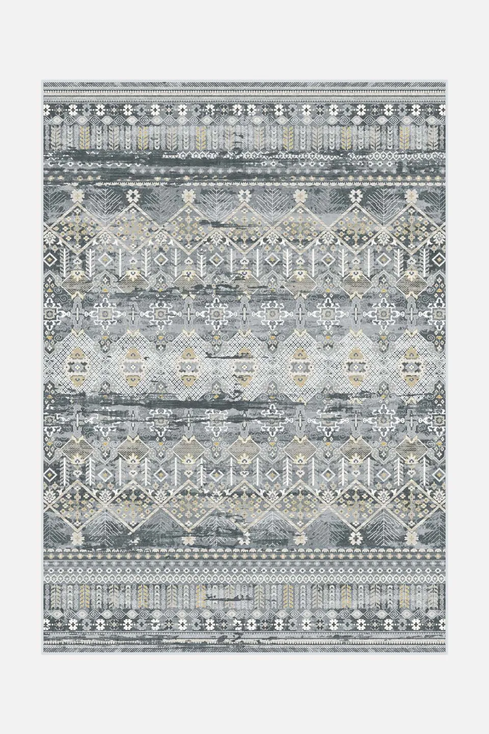 teppana-nele-gelb-teppich-waschbar-marokkanisch-indoor image 1