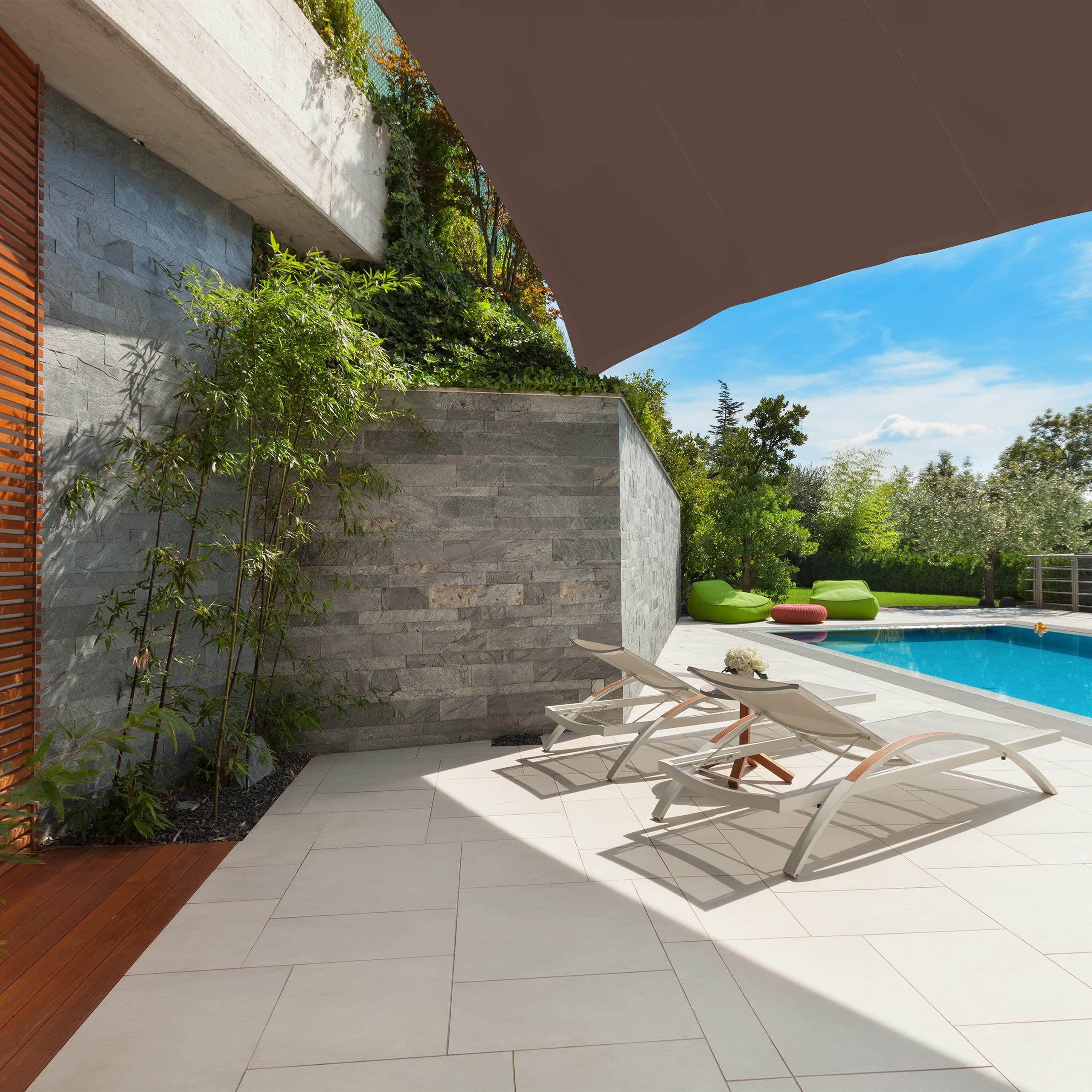 relaxdays-sonnensegel-dreieck-5x5x5-m-braun-wasserabweisend image 2