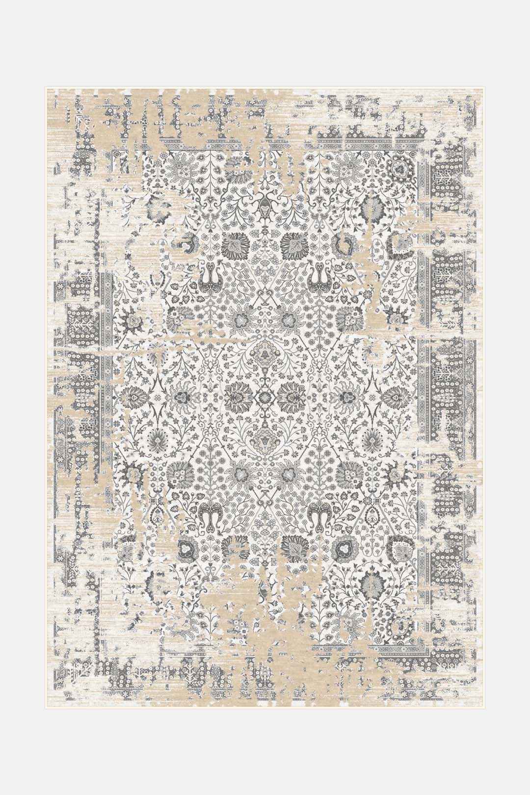 teppana-caro-beige-teppich-waschbarer-indoor-teppich-klassisch-modern image 1