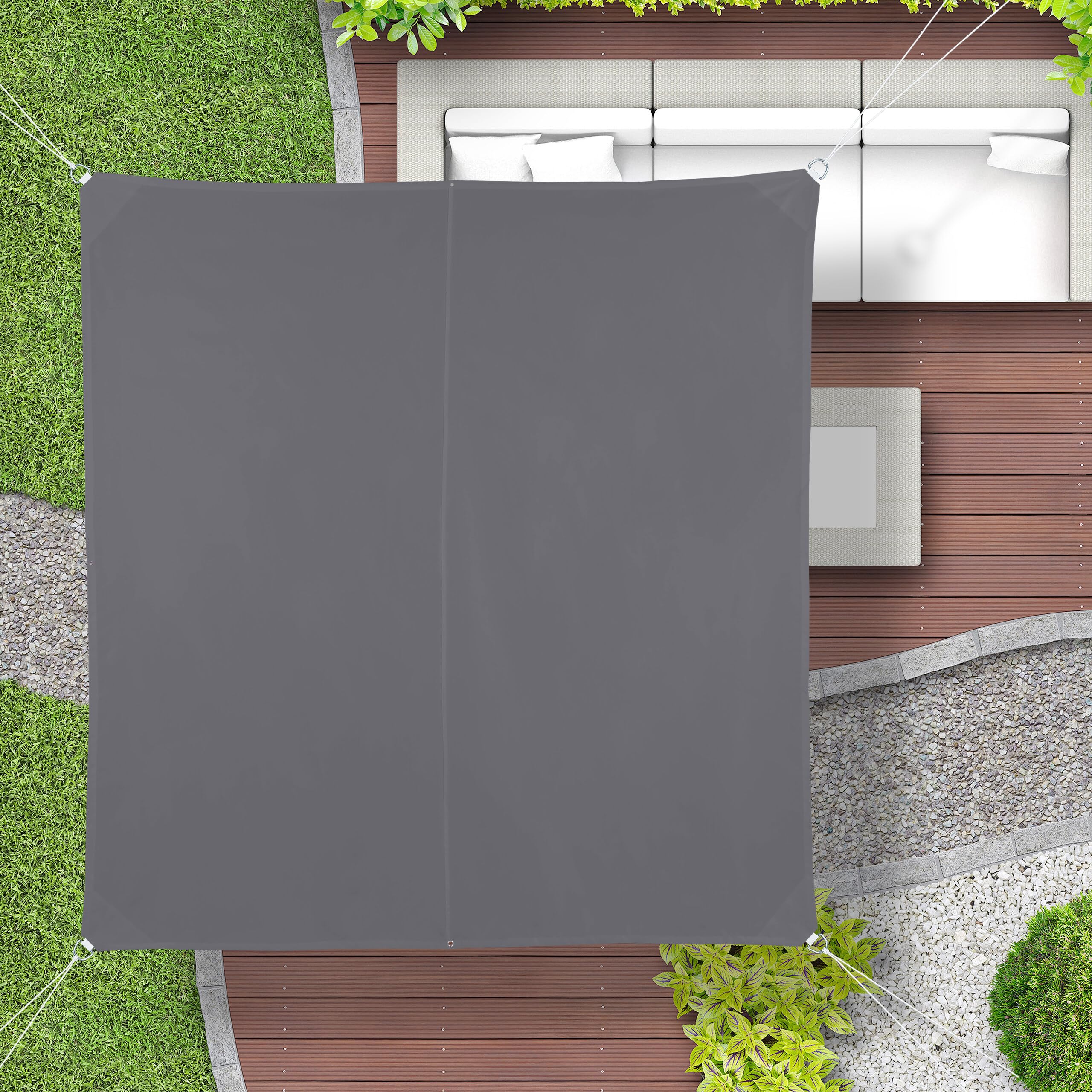 relaxdays-sonnensegel-quadratisch-5x5-m-polyester-grau image 2