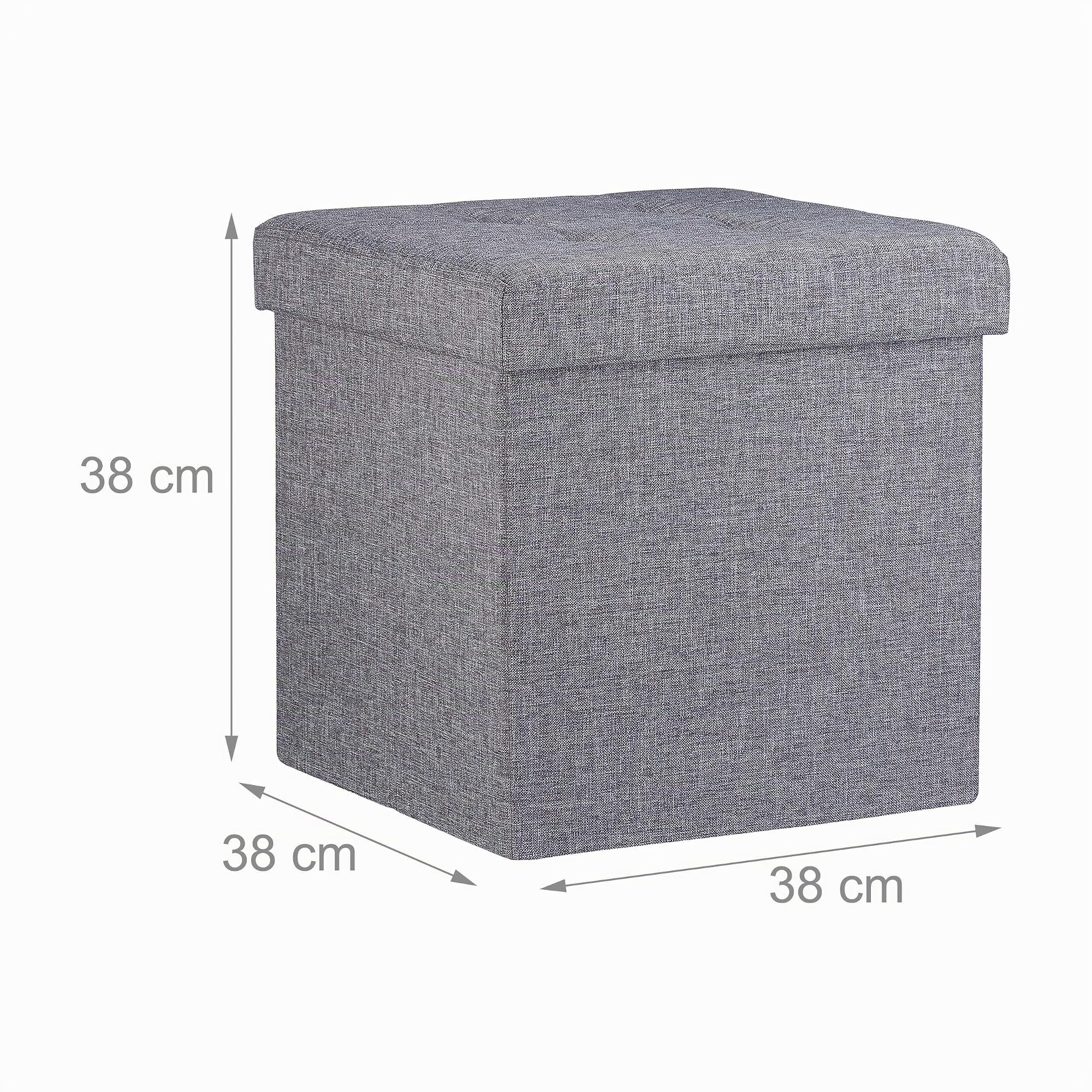 relaxdays-sitzhocker-faltbar-38-x-38-x-38-cm-dunkelgrau-300-kg image 3