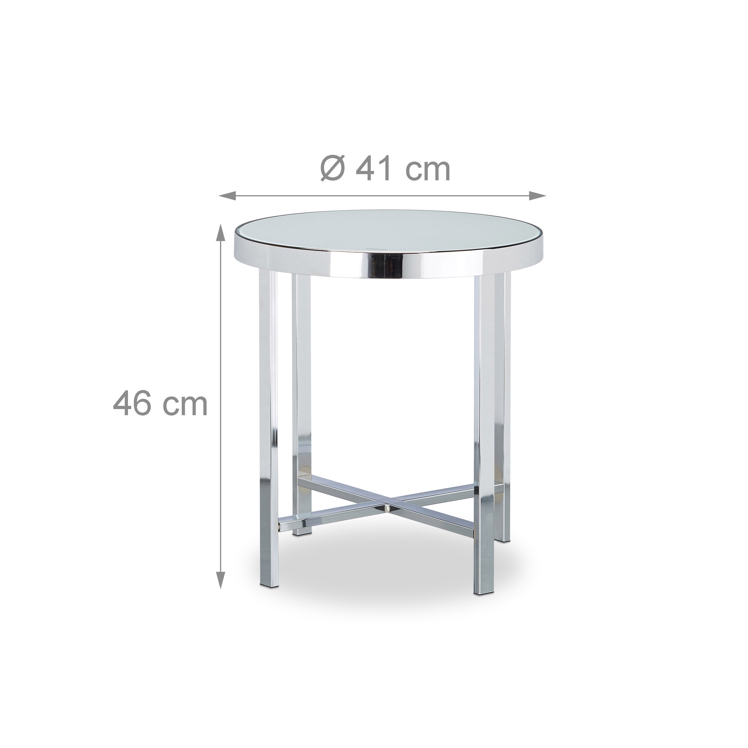relaxdays-kaffeetisch-glas-milchglas-46x41x41-cm-silber-beistelltisch-chrom-stah image 3