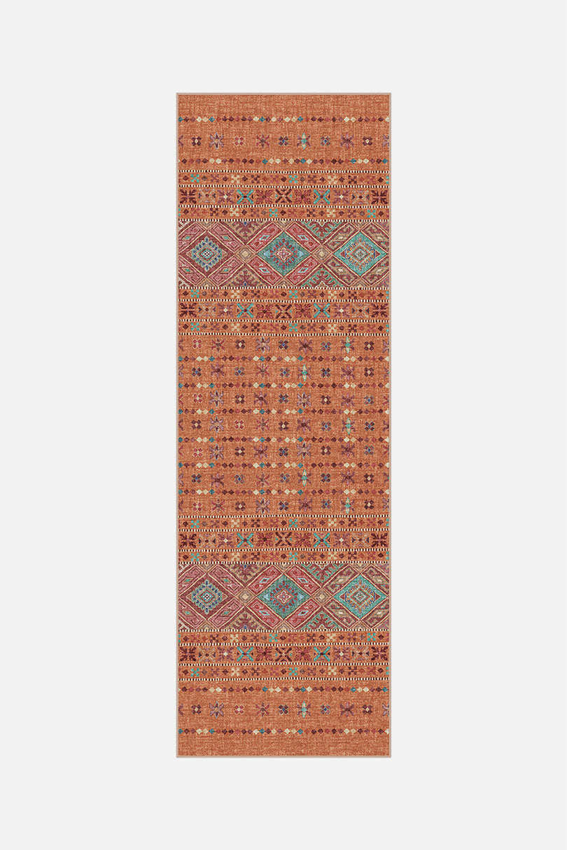 teppana-noura-zimt-teppich-waschbarer-boho-teppich-bunt image 5
