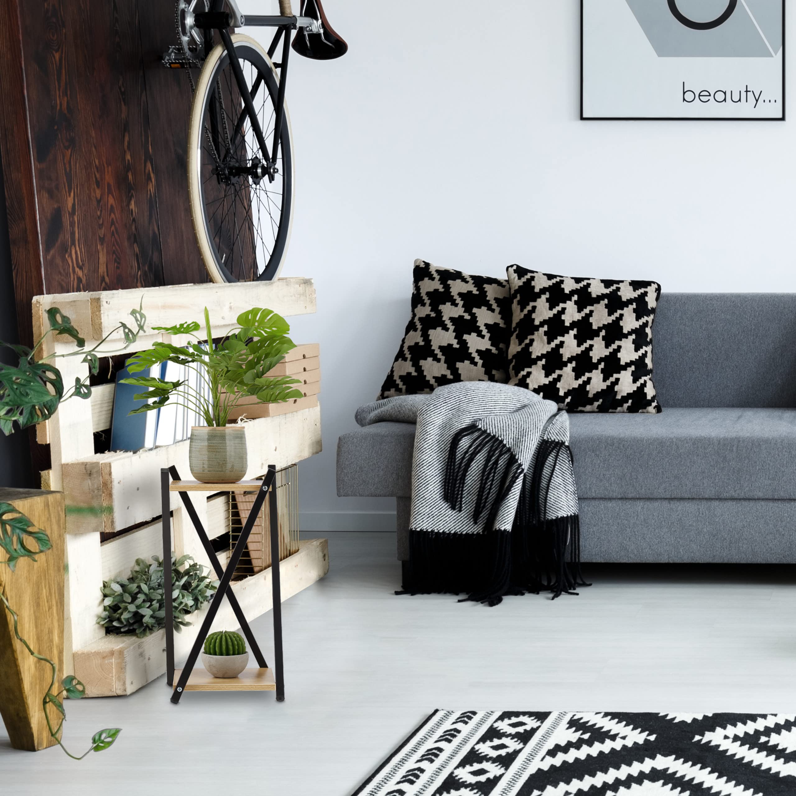 relaxdays-blumenst-nder-2-etagen-schwarz-wei-57-x-29-x-29-cm-metall-mdf image 5