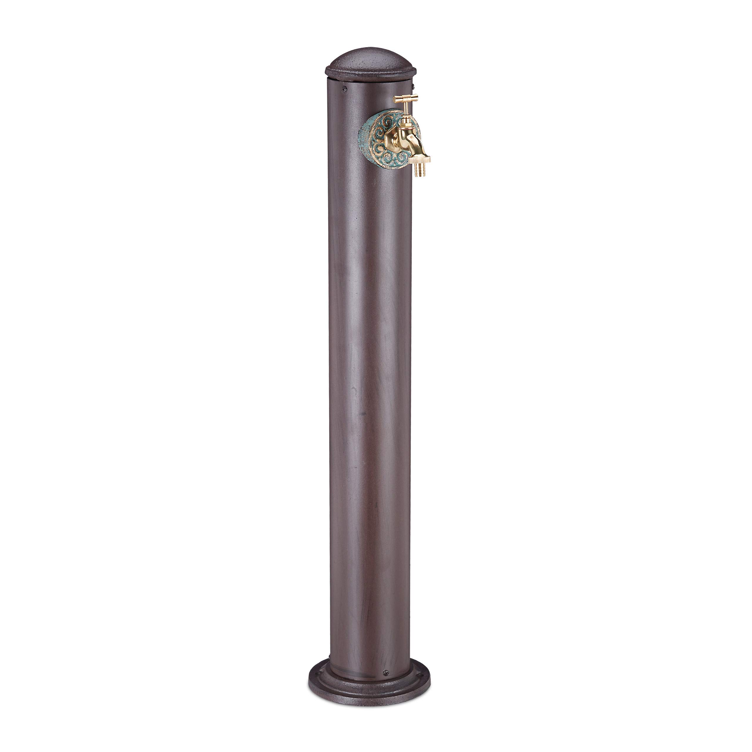 relaxdays-wasserzapfs-ule-antik-91-cm-braun-3-4-zoll image 1