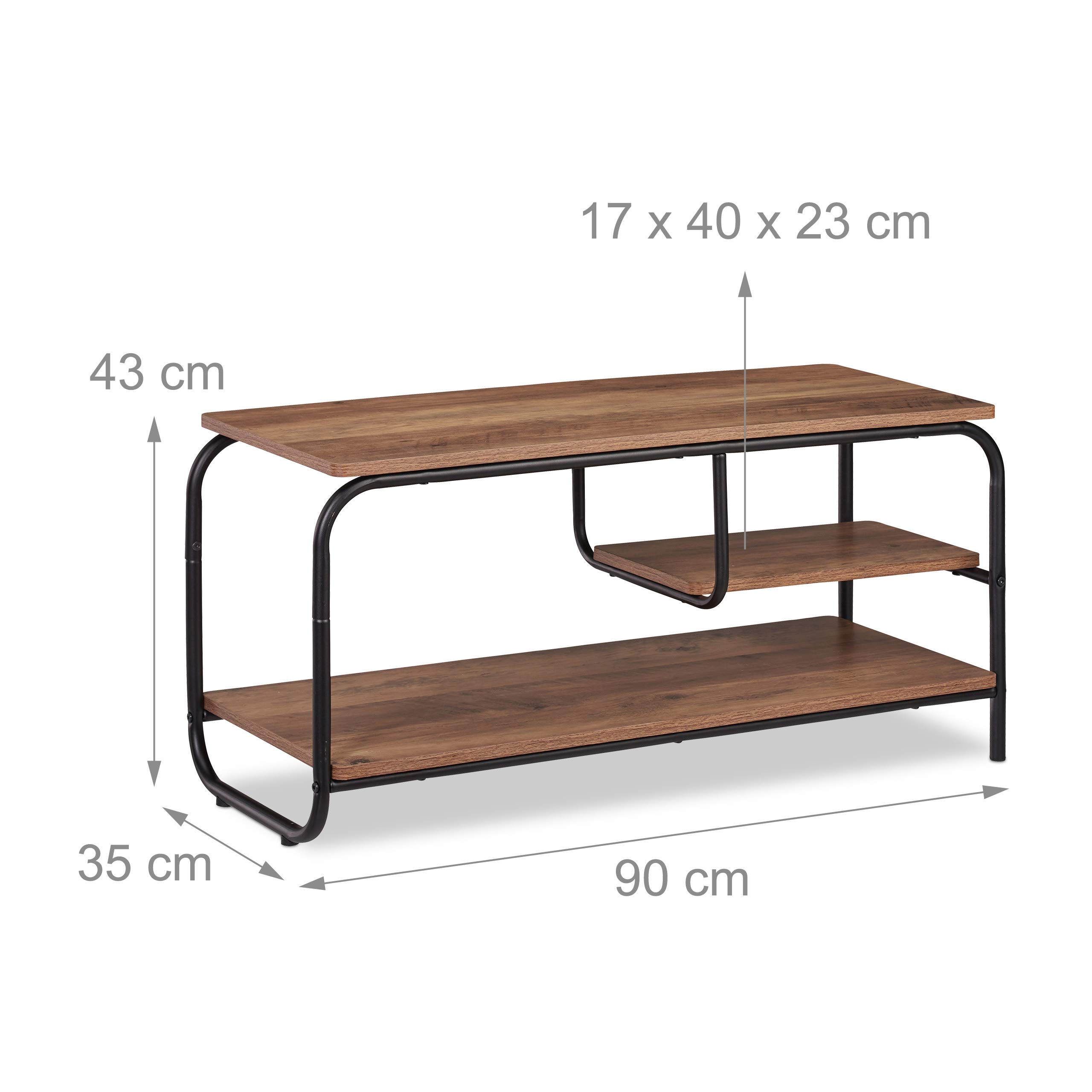relaxdays-tv-board-industrial-90-cm-braun-schwarz-fernsehtisch image 4