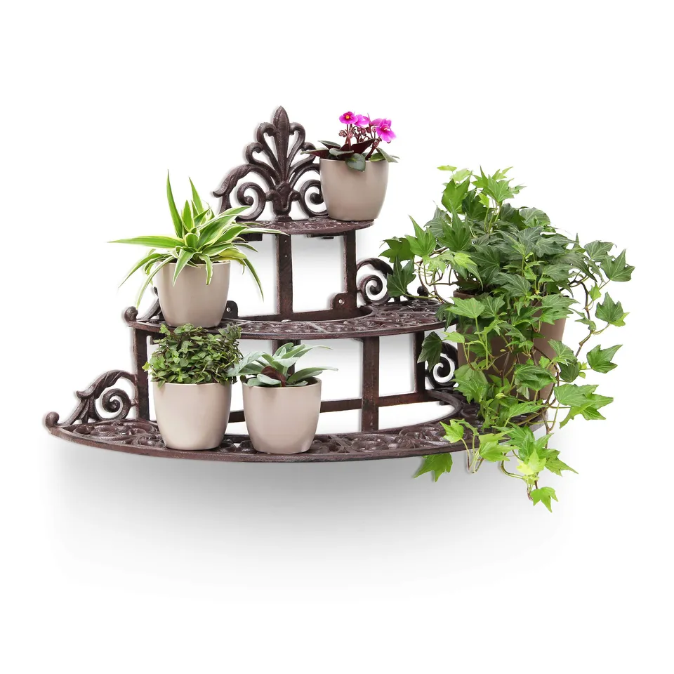 relaxdays-blumentreppe-rund-aus-gusseisen-3-ebenen-34x54x29-cm-bronze image 1