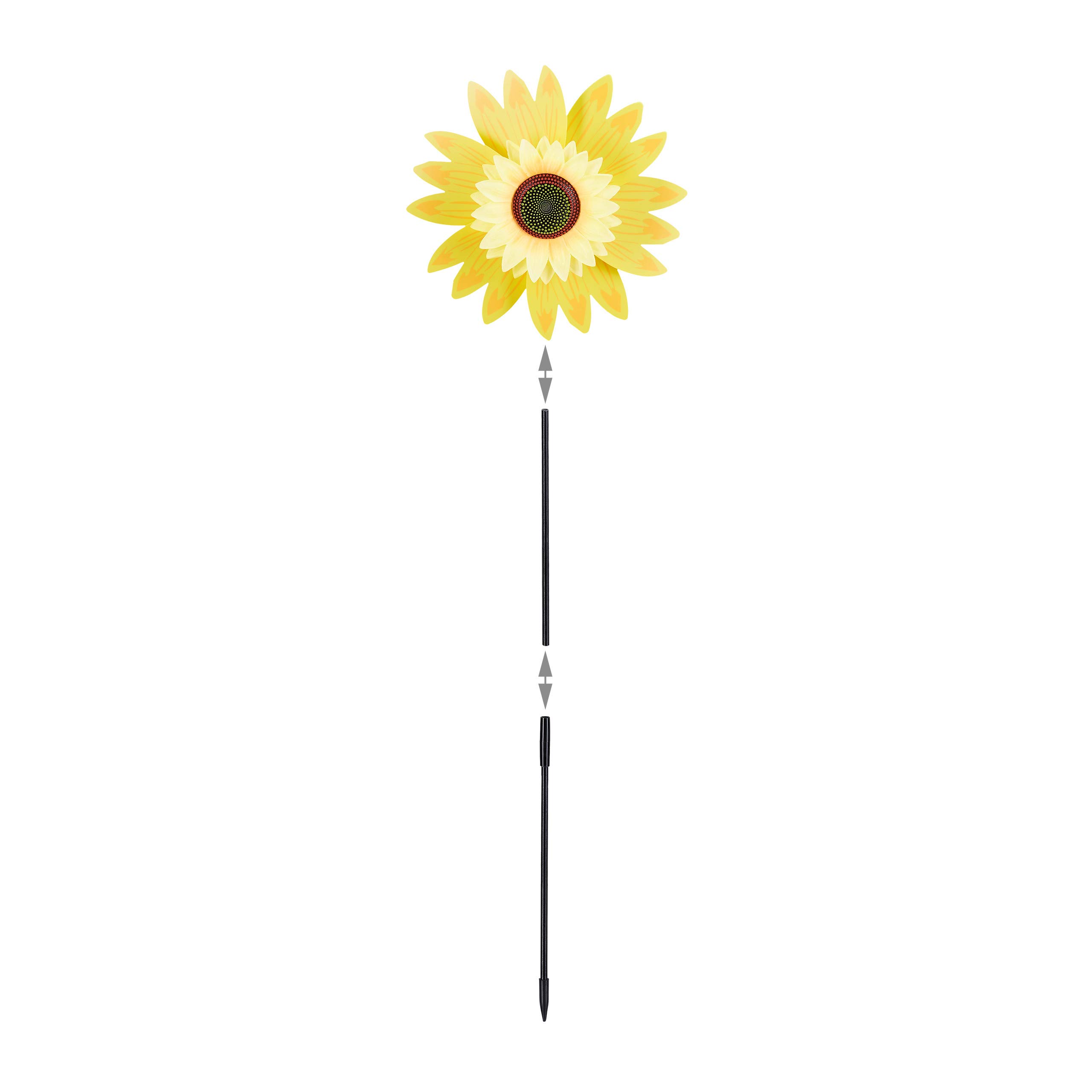 relaxdays-windrad-blume-sonnenblume-70-cm-gelb-gartenstecker image 6