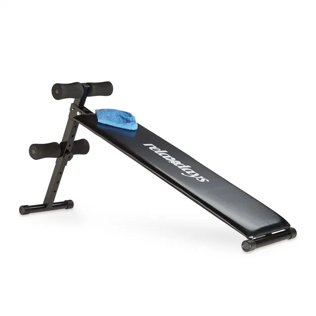 relaxdays-sit-up-bank-klappbar-5-fach-verstellbar-schwarz image 1