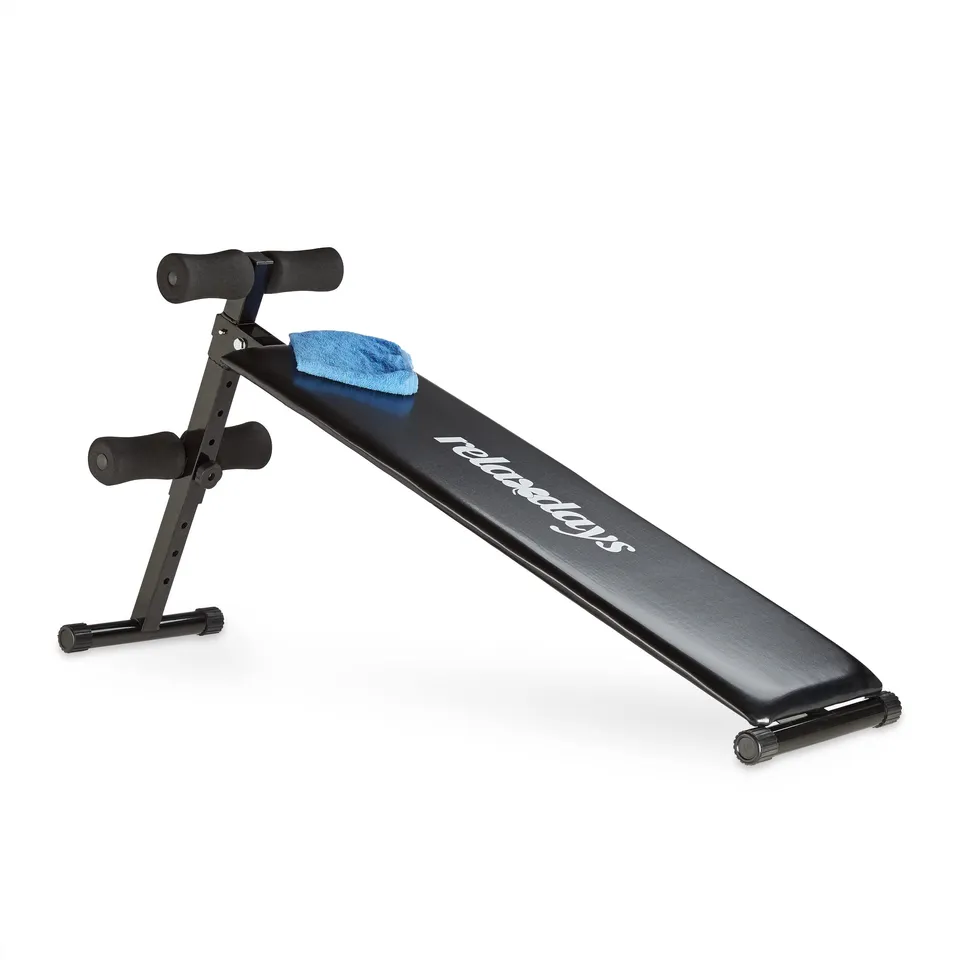 relaxdays-sit-up-bank-klappbar-5-fach-verstellbar-schwarz image 1