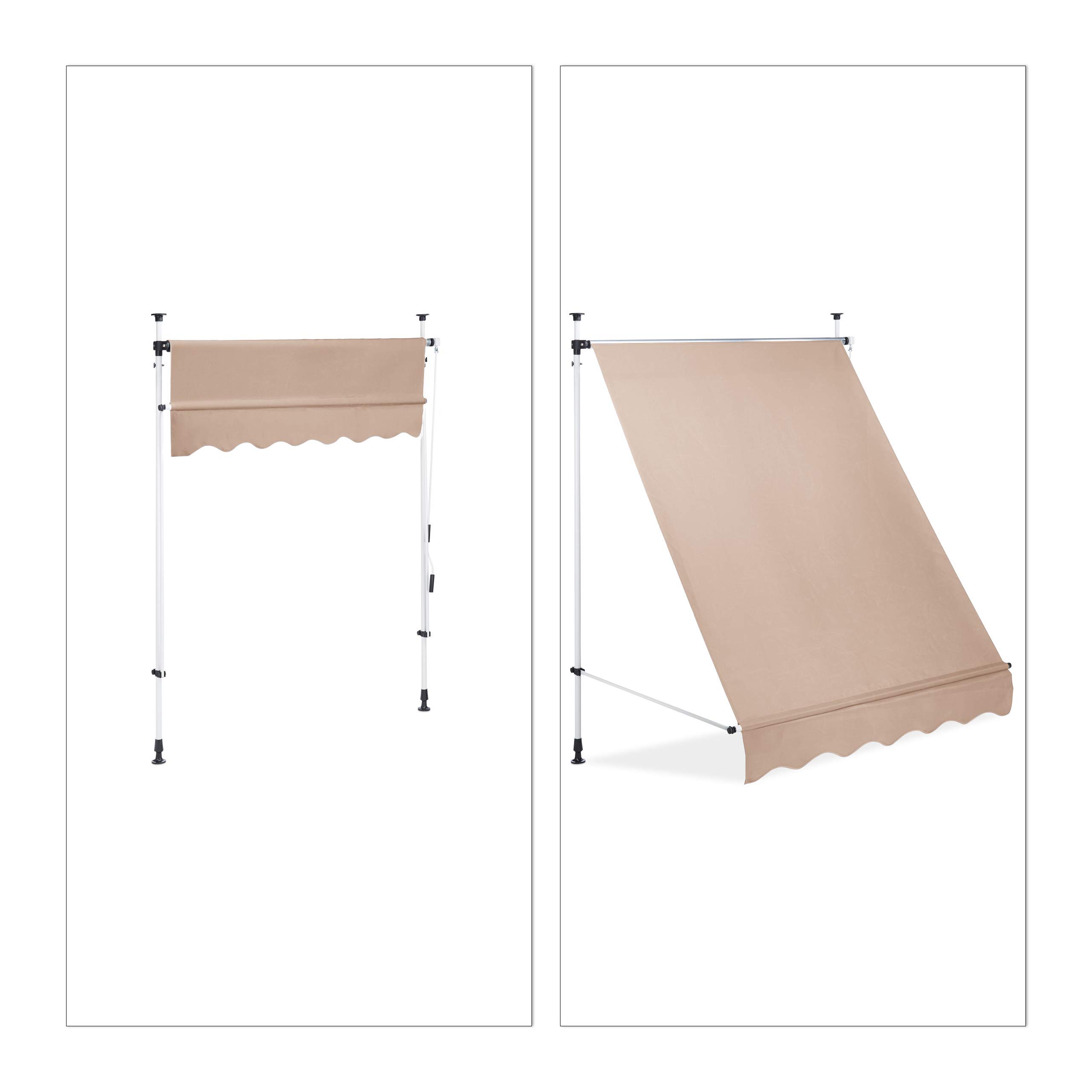 relaxdays-klemmmarkise-150-cm-beige-balkon-sonnenschutz-ohne-bohren-h-henverstel image 5