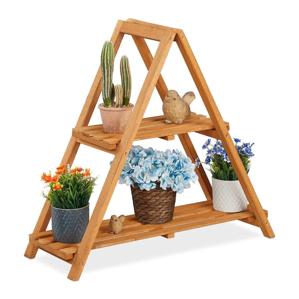 relaxdays-blumentreppe-holz-2-etagen-klappbar-73x72x28-cm-hellbraun image 1