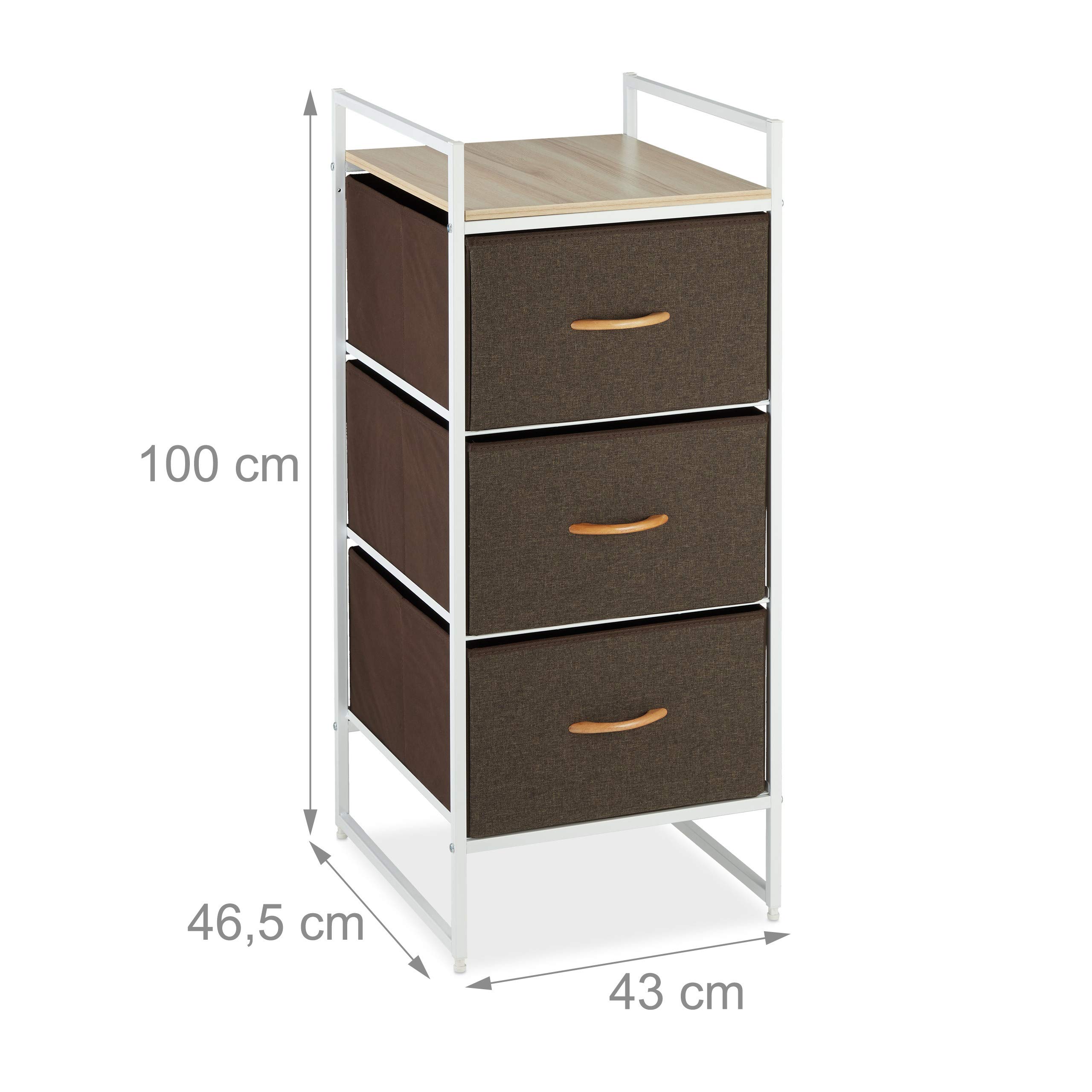 relaxdays-regalsystem-kleiderschrank-mit-3-schubladen-wei-braun-100-x-43-x-46-5- image 3