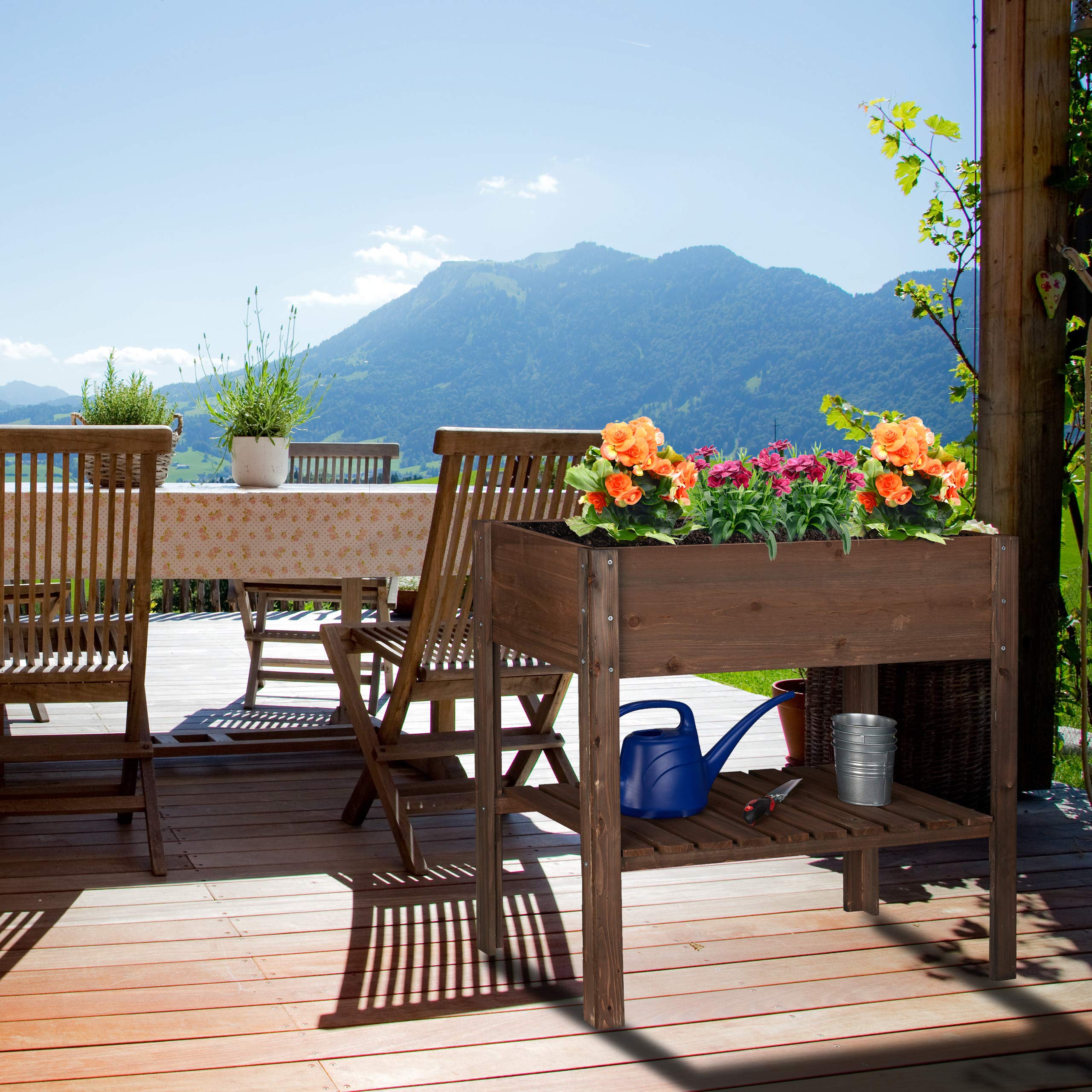 relaxdays-hochbeet-holz-ablagefach-pflanzkasten-f-r-balkon-terrasse-garten-kr-ut-2 image 2