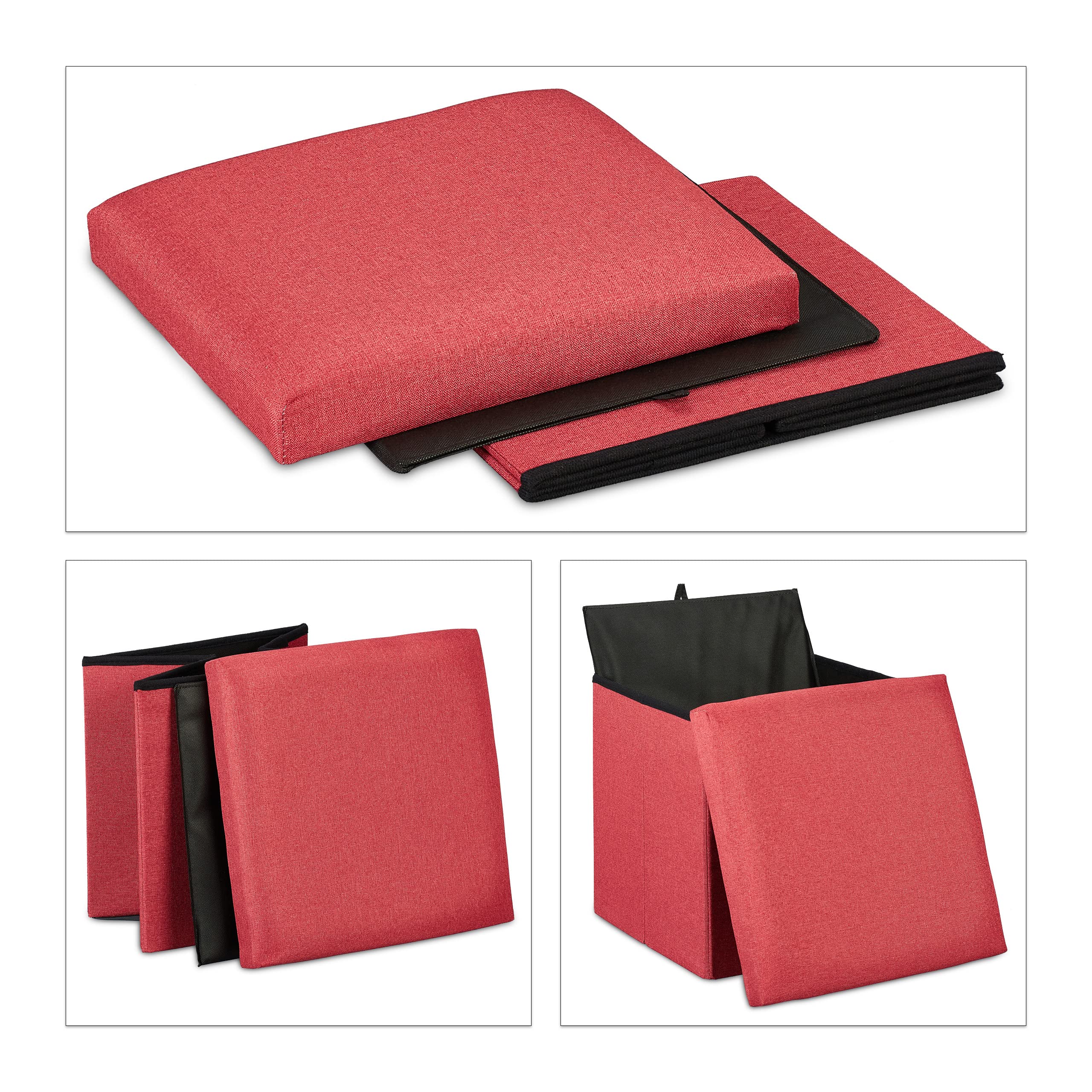 relaxdays-sitzhocker-mit-stauraum-faltbar-37-x-37-5-x-37-5-cm-stoff-rot image 6