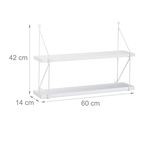 relaxdays-h-ngeregal-wand-2-ebenen-42x60x16-cm-wei image 8
