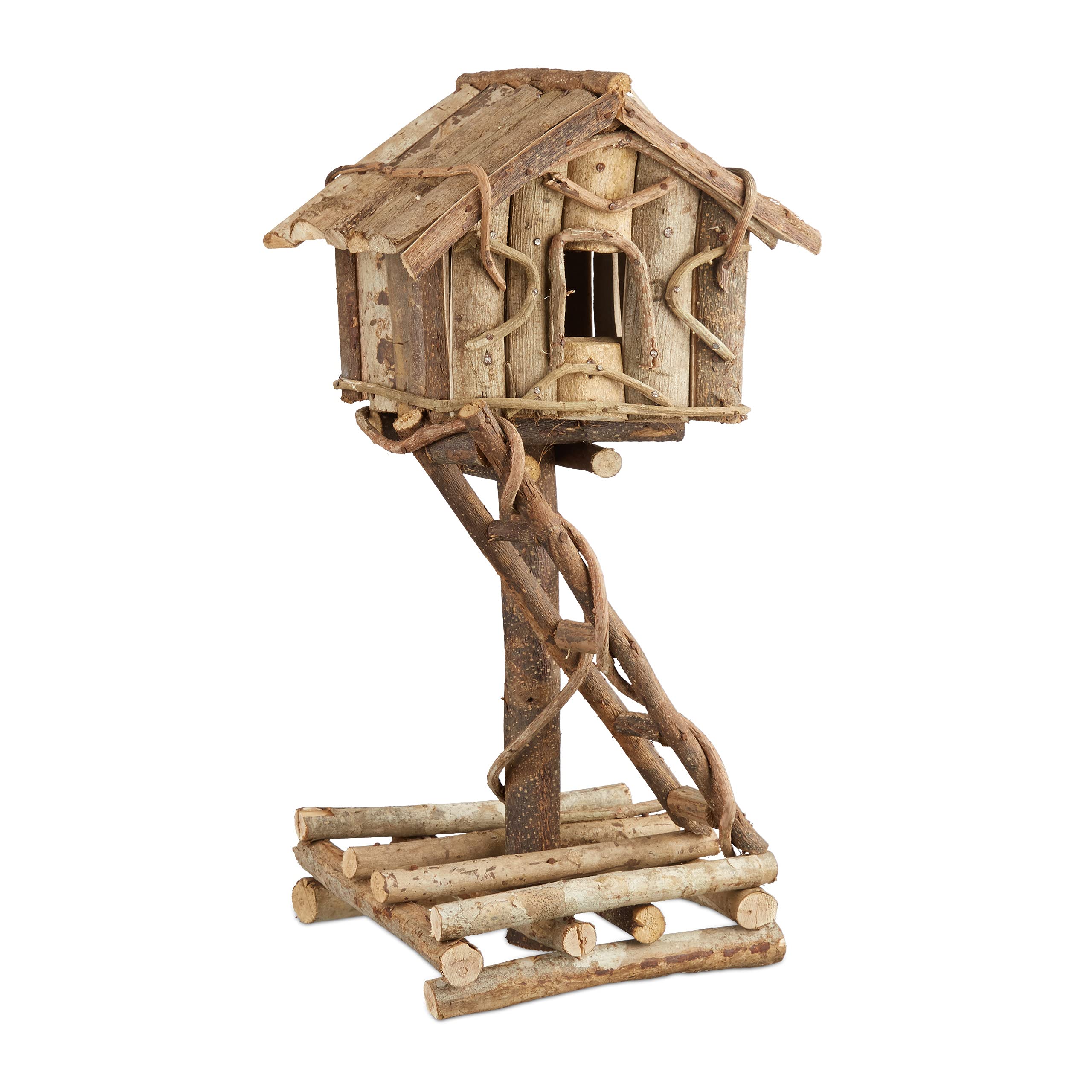 relaxdays-vogelhaus-stehend-auf-st-nder-deko-vogelh-uschen-natur-17-x-21-x-42-cm image 1