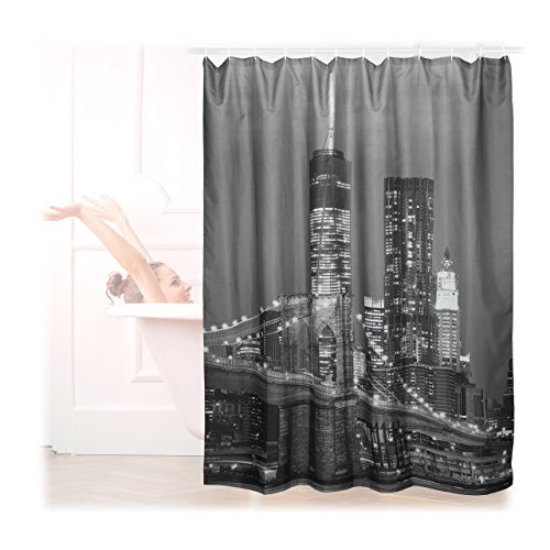 relaxdays-duschvorhang-new-york-180x180-cm-schwarz-wei image 7
