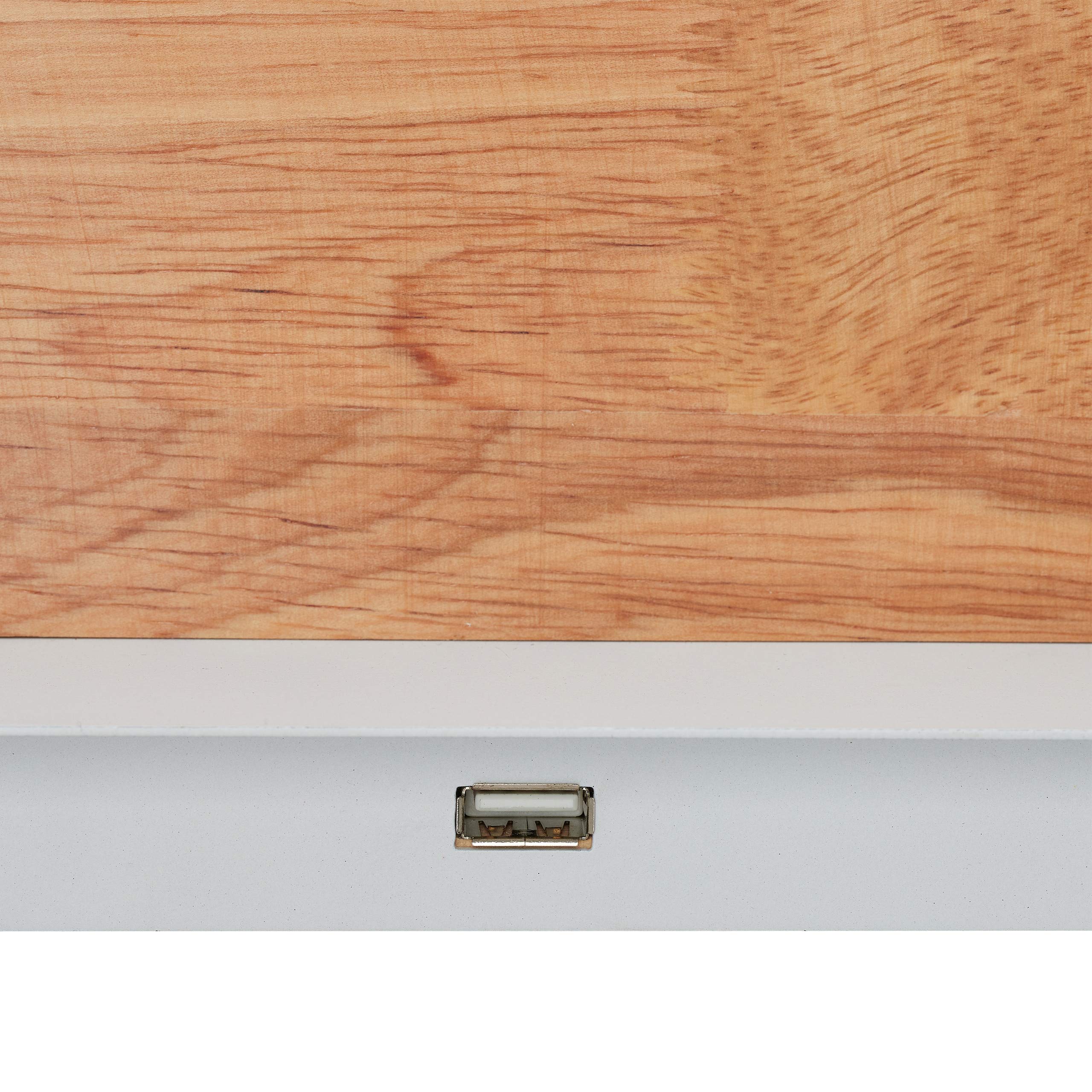 relaxdays-wandregal-holz-glas-mit-usb-und-wandlampe-natur-grau image 7