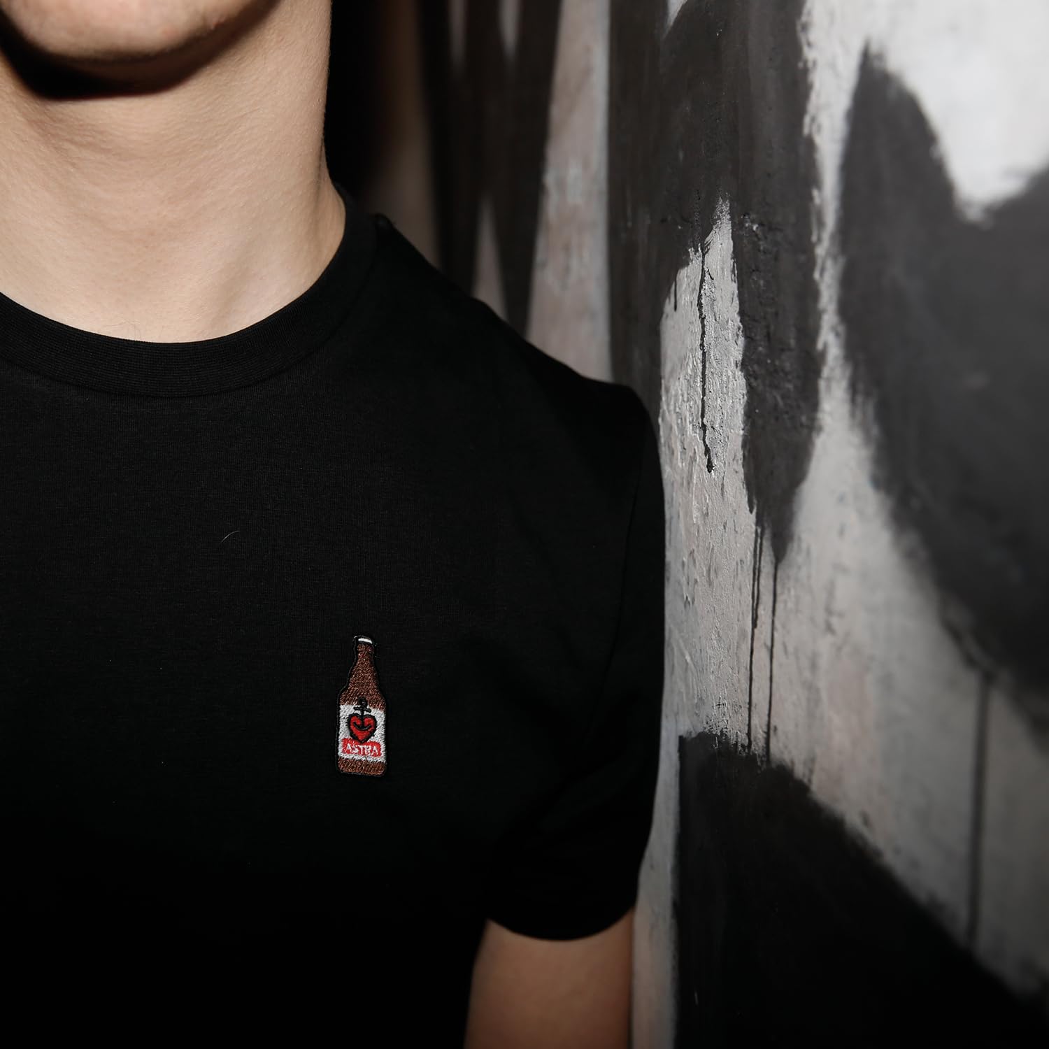 astra-x-fashion-drinks-t-shirt-herren-100-bio-baumwolle-schwarz image 3