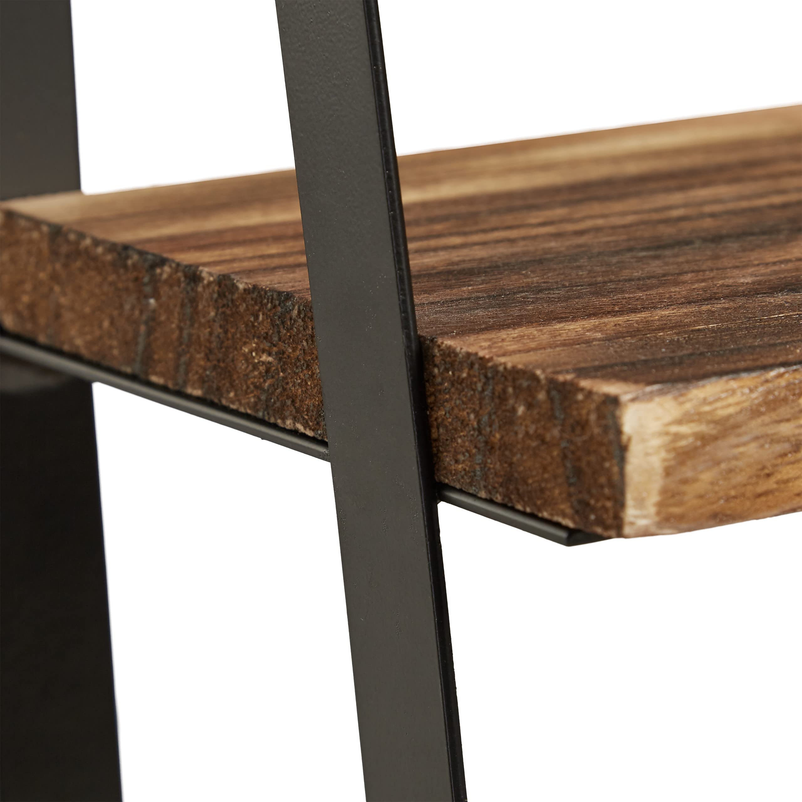 relaxdays-wandregal-mit-2-ablagen-40-x-60-x-15-cm-metall-holz-natur-schwarz image 7