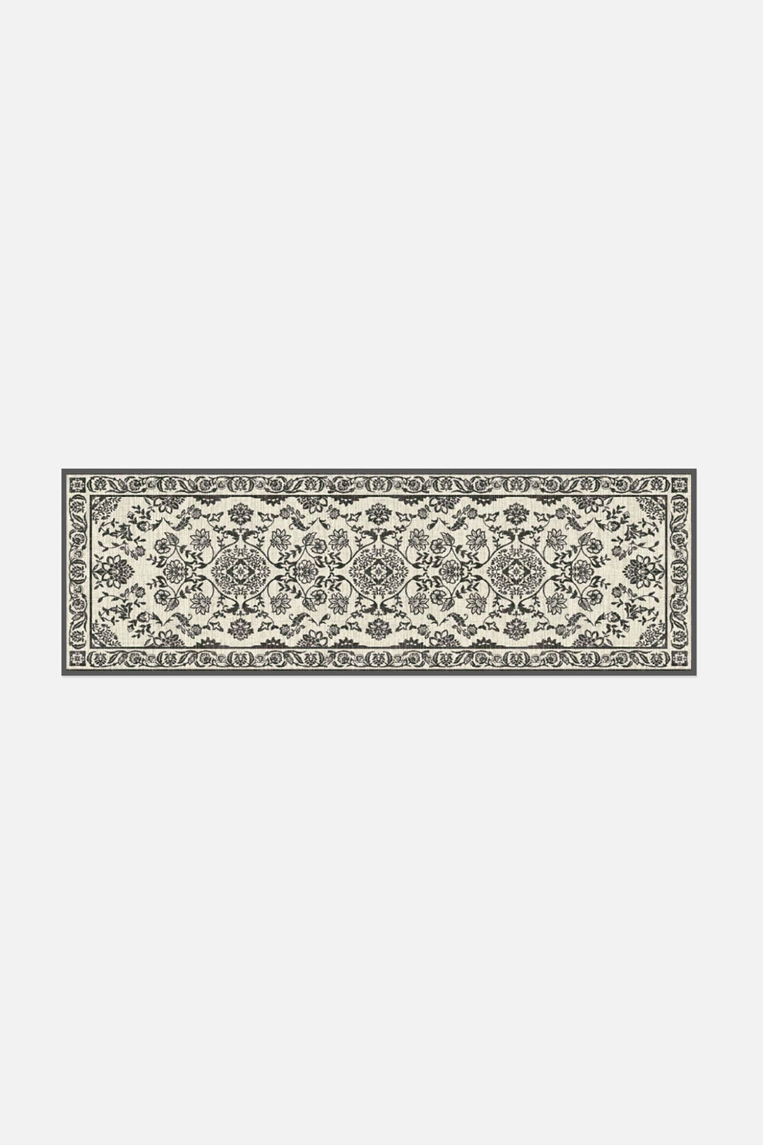 teppana-elva-grau-stufenmatte-waschbar-persisch-schwarz-weiss image 1