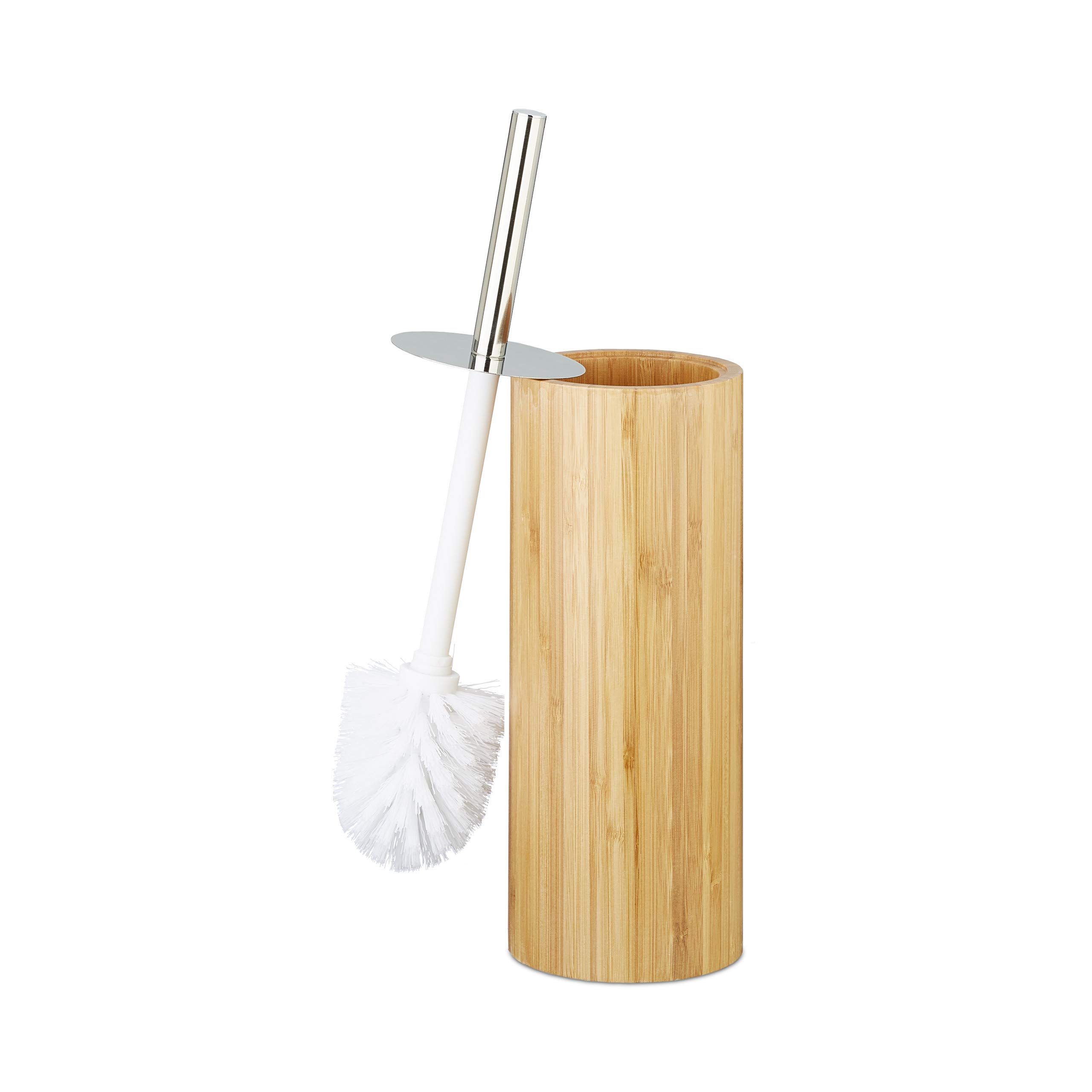 relaxdays-wc-b-rstenhalter-bambus-rund-natur-37-5-x-10-5-cm image 1