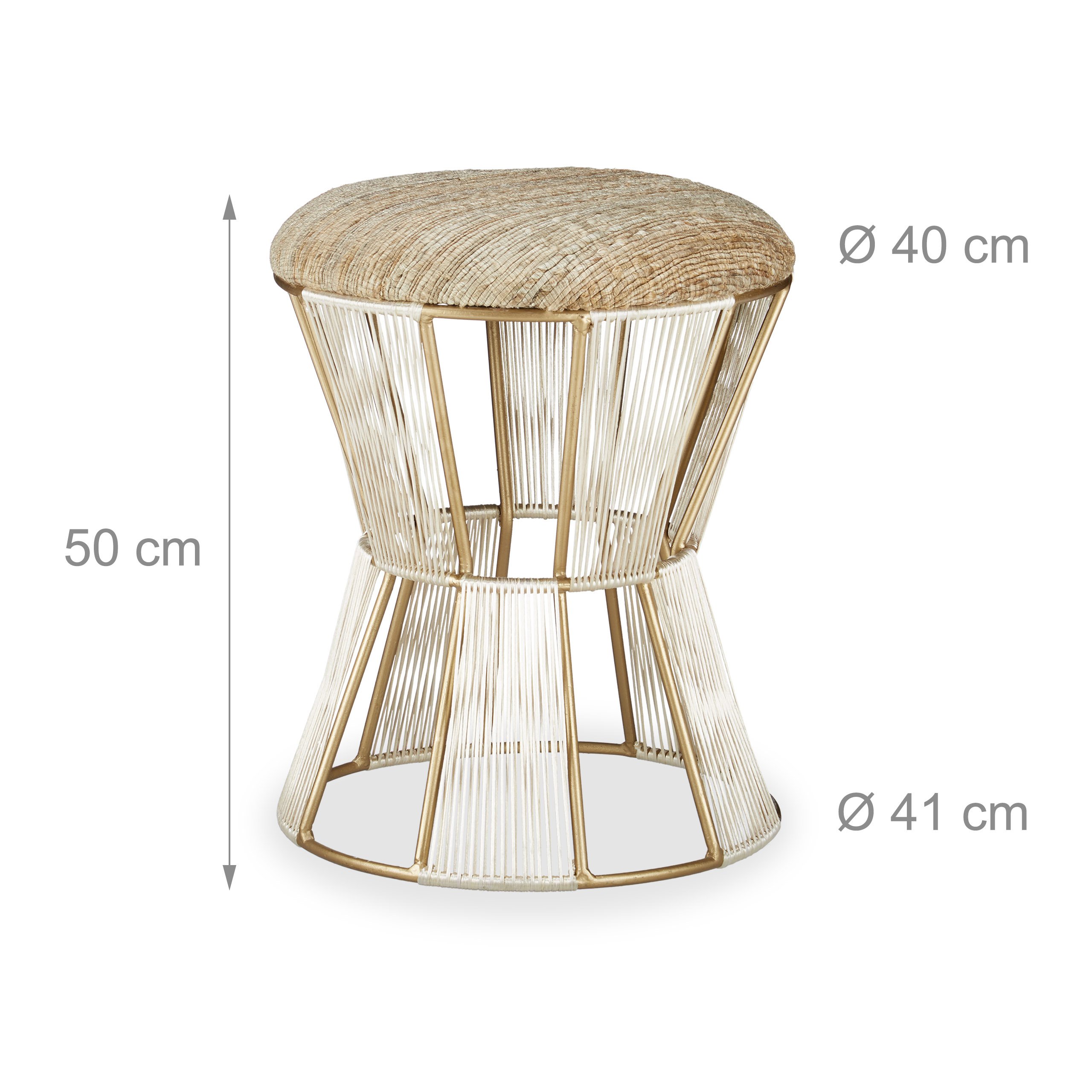 relaxdays-hocker-metall-rund-mit-polster-50-cm-hoch-mehrfarbig image 3