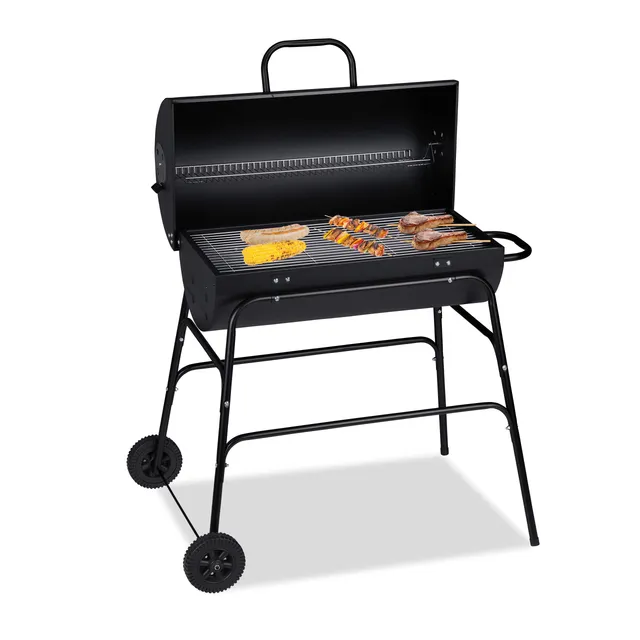 relaxdays-holzkohlegrill-xxl-grillwagen-mit-deckel-schwarz-96-5-x-103-x-64-5-cm image 1