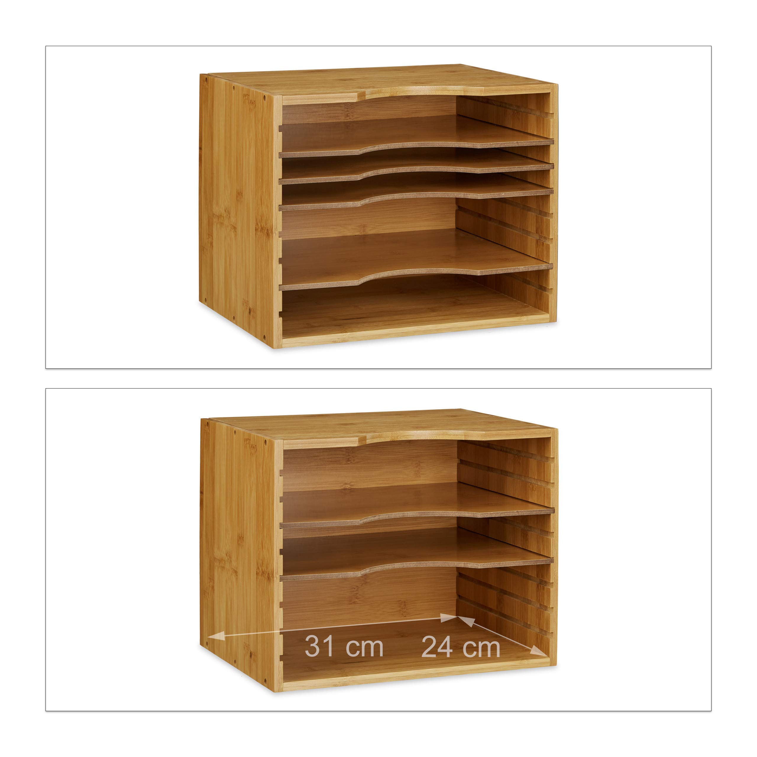 relaxdays-briefablage-bambus-mit-5-f-chern-dokumentenablage-26-x-33-x-24-5-cm-na image 5