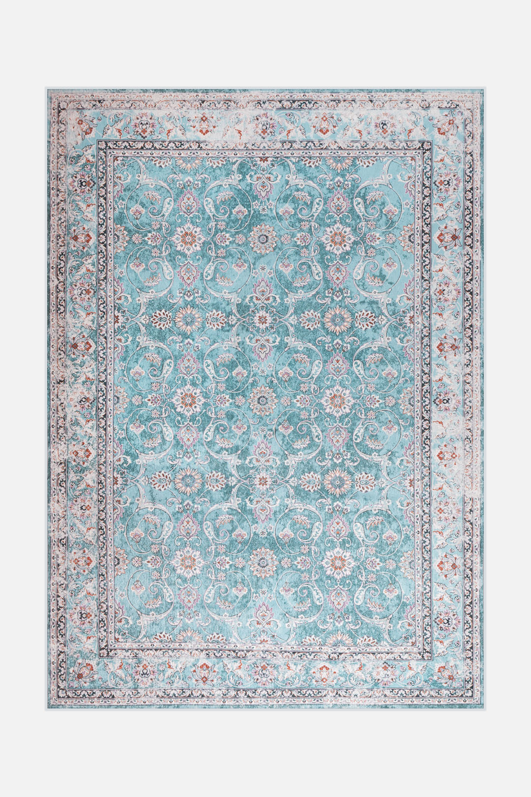 teppana-persisch-smaragd-teppich-waschbarer-indoor-teppich-nomaden-kollektion image 1