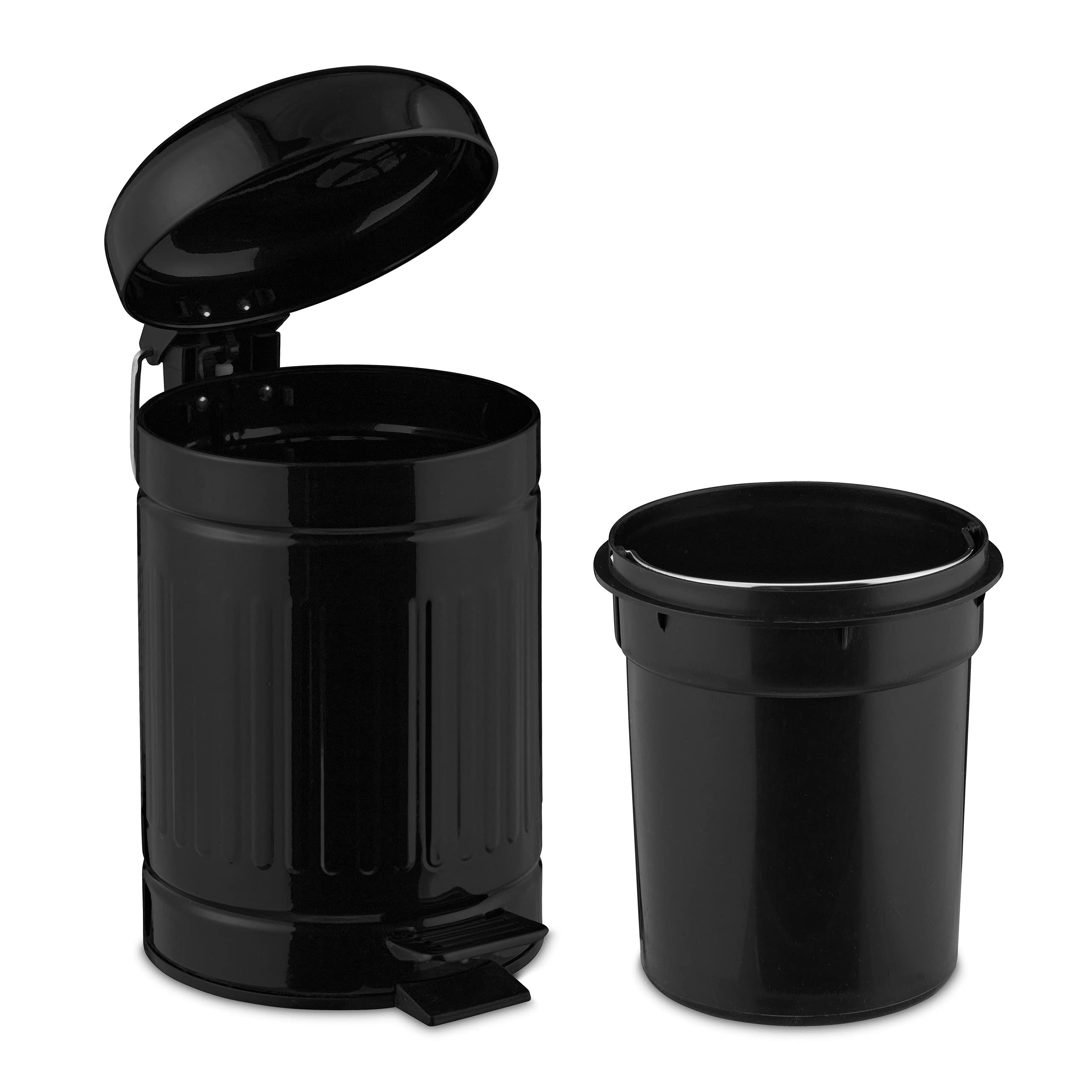 relaxdays-kosmetikeimer-3-liter-treteimer-schwarz-metall-mit-softclose image 6