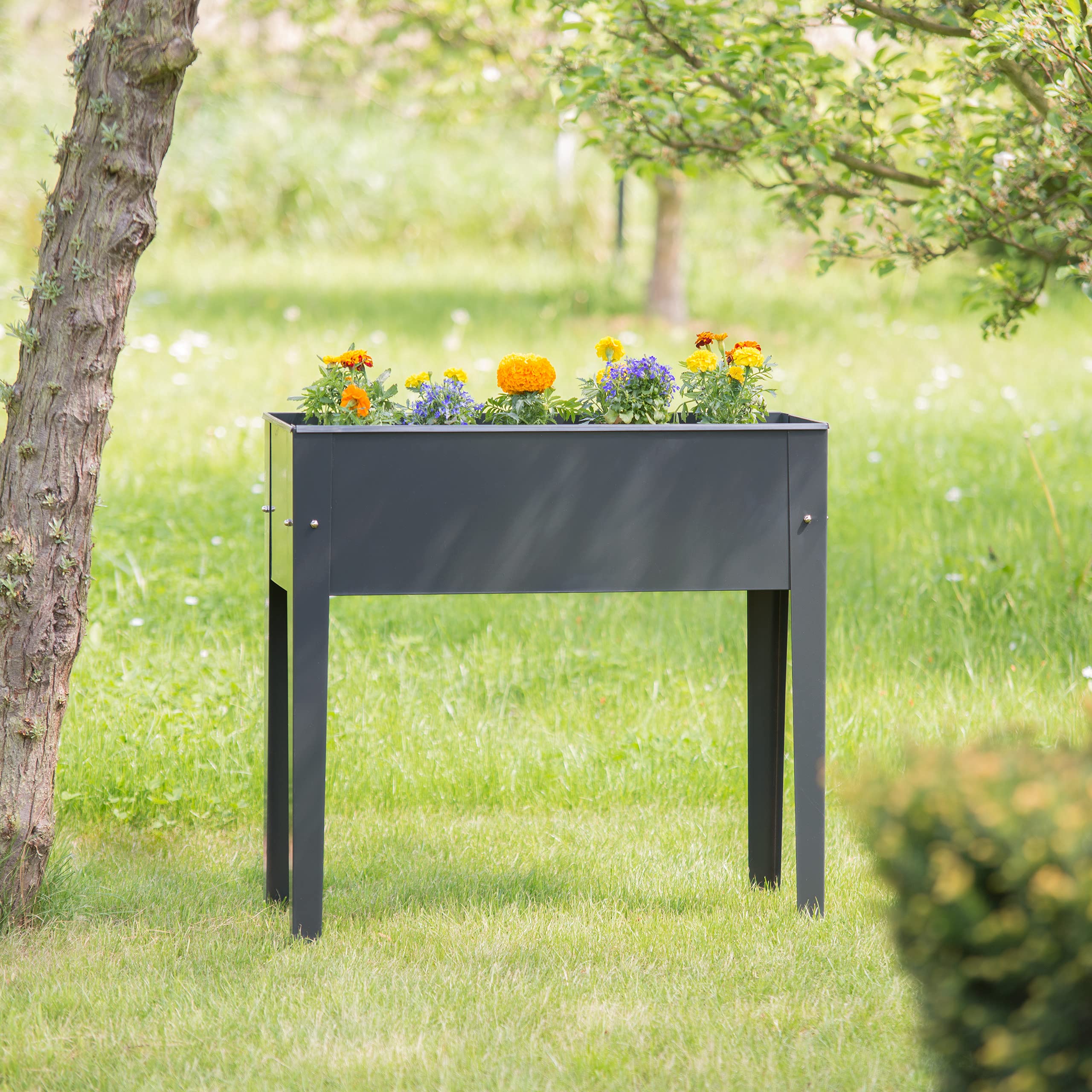relaxdays-hochbeet-metall-schmal-80-5-x-81-5-x-31-cm-grau image 2