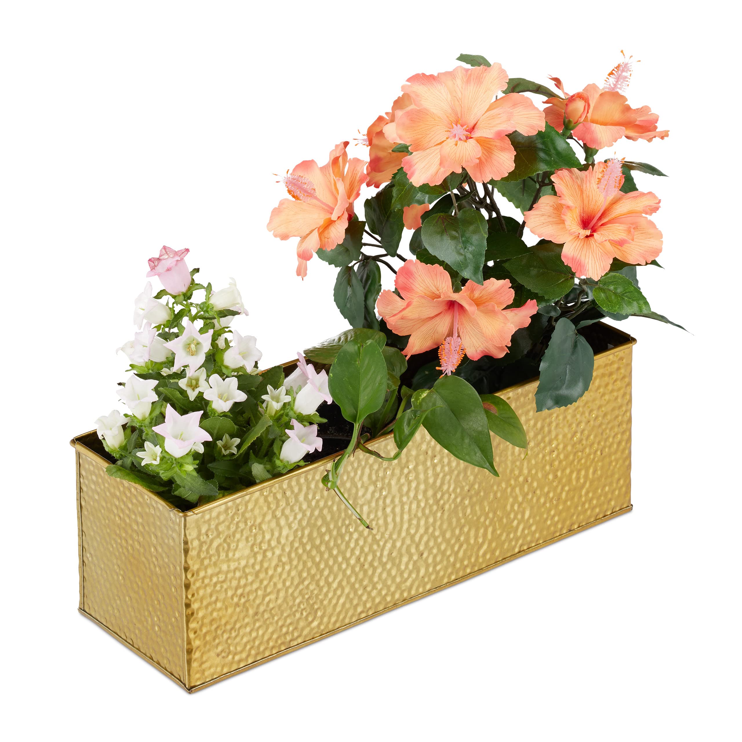 relaxdays-blumenkasten-metall-40-cm-gold-pflanzk-bel-rechteckig image 1