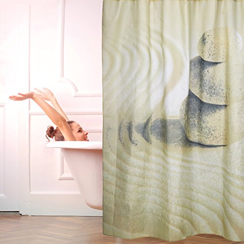 relaxdays-duschvorhang-steine-zen-200x180-cm-beige-waschbar image 8