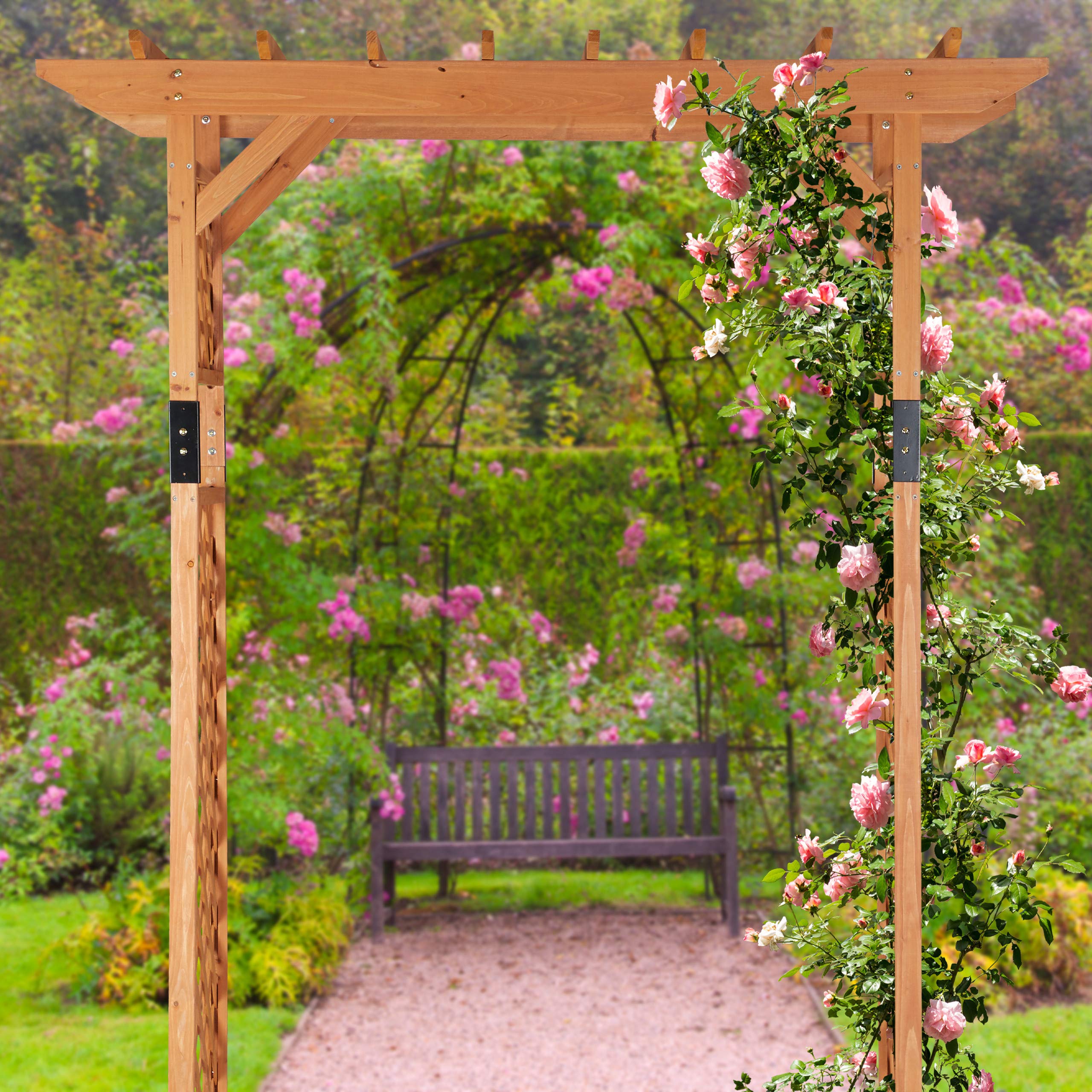 relaxdays-holz-rosenbogen-pergola-eckig-extra-breit-230x162x79-cm-orange image 3