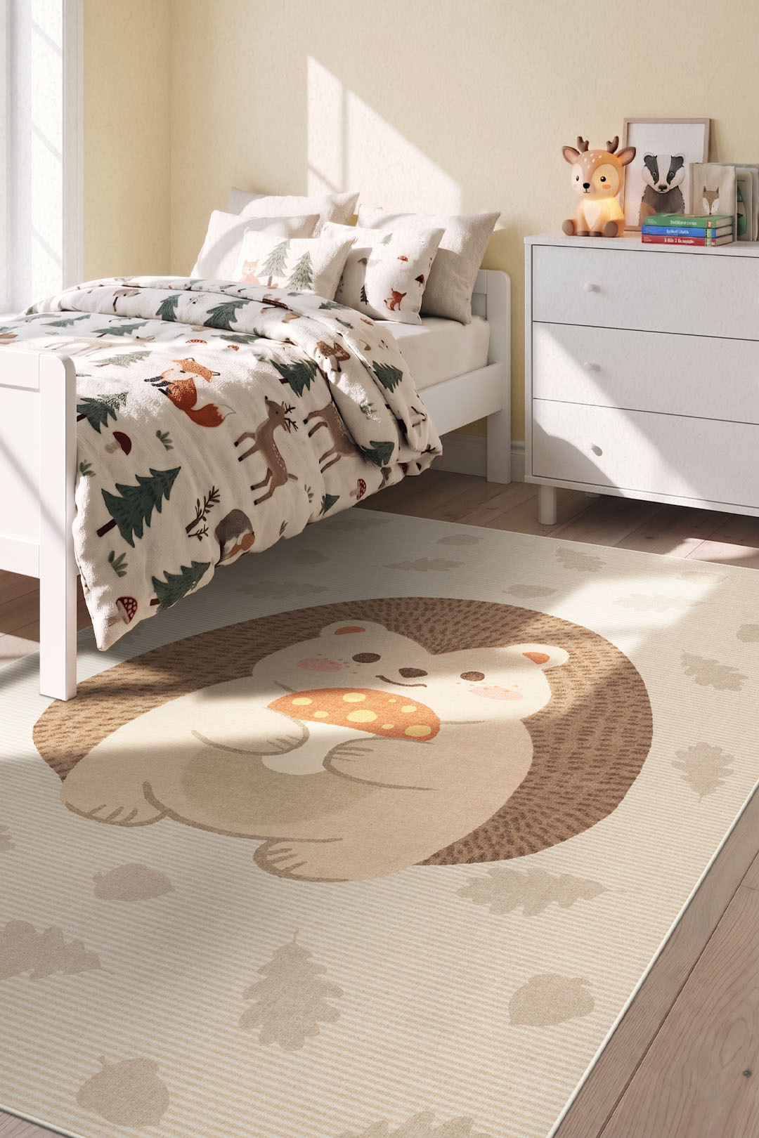 teppana-waldigel-beige-teppich-waschbarer-kinder-teppich-flora-fauna image 4