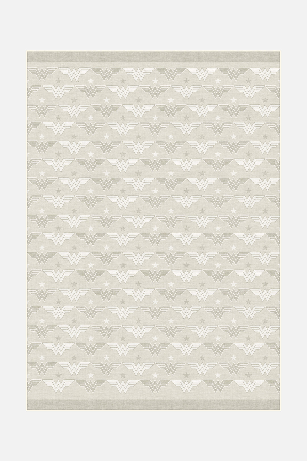 teppana-wonder-woman-stern-sand-teppich-waschbarer-kinder-teppich-beige image 1