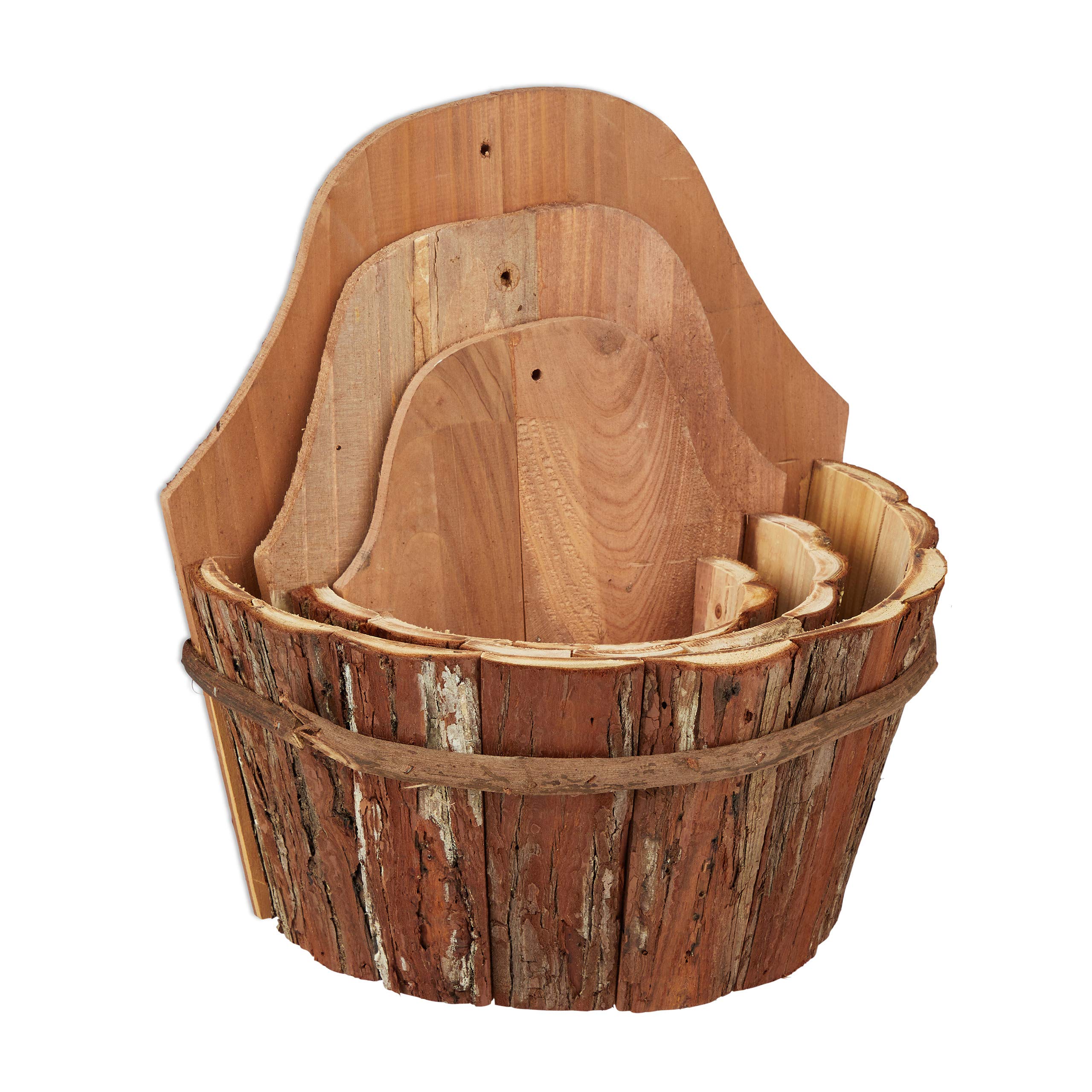 relaxdays-wand-blumentopf-3er-set-holz-natur-h-ngend image 6