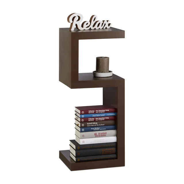 relaxdays-standregal-retro-s-form-3-ebenen-75x30x30-cm-braun image 1