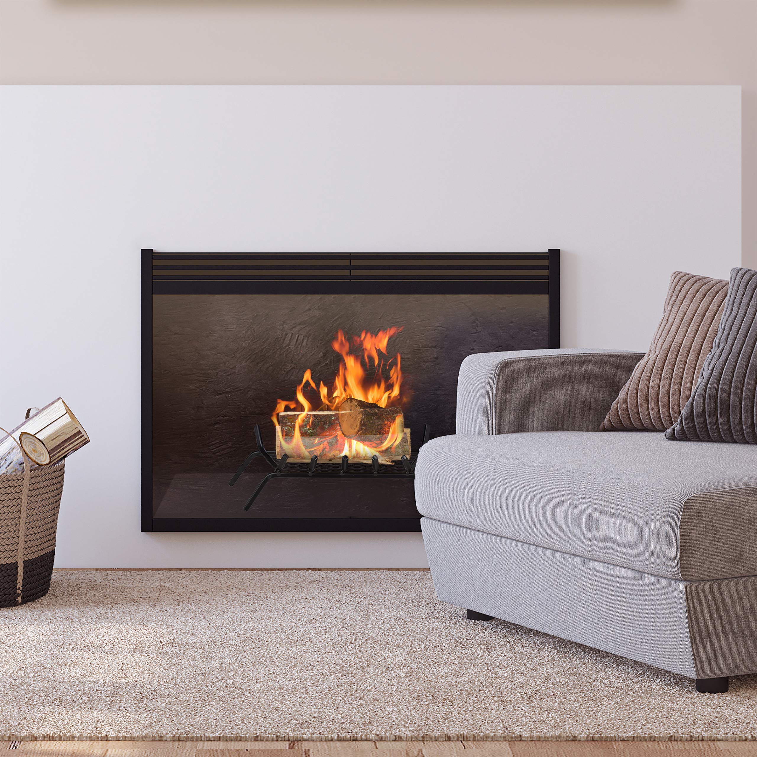 relaxdays-kaminrost-eckig-stahl-schwarz-16-x-58-x-28-cm image 2