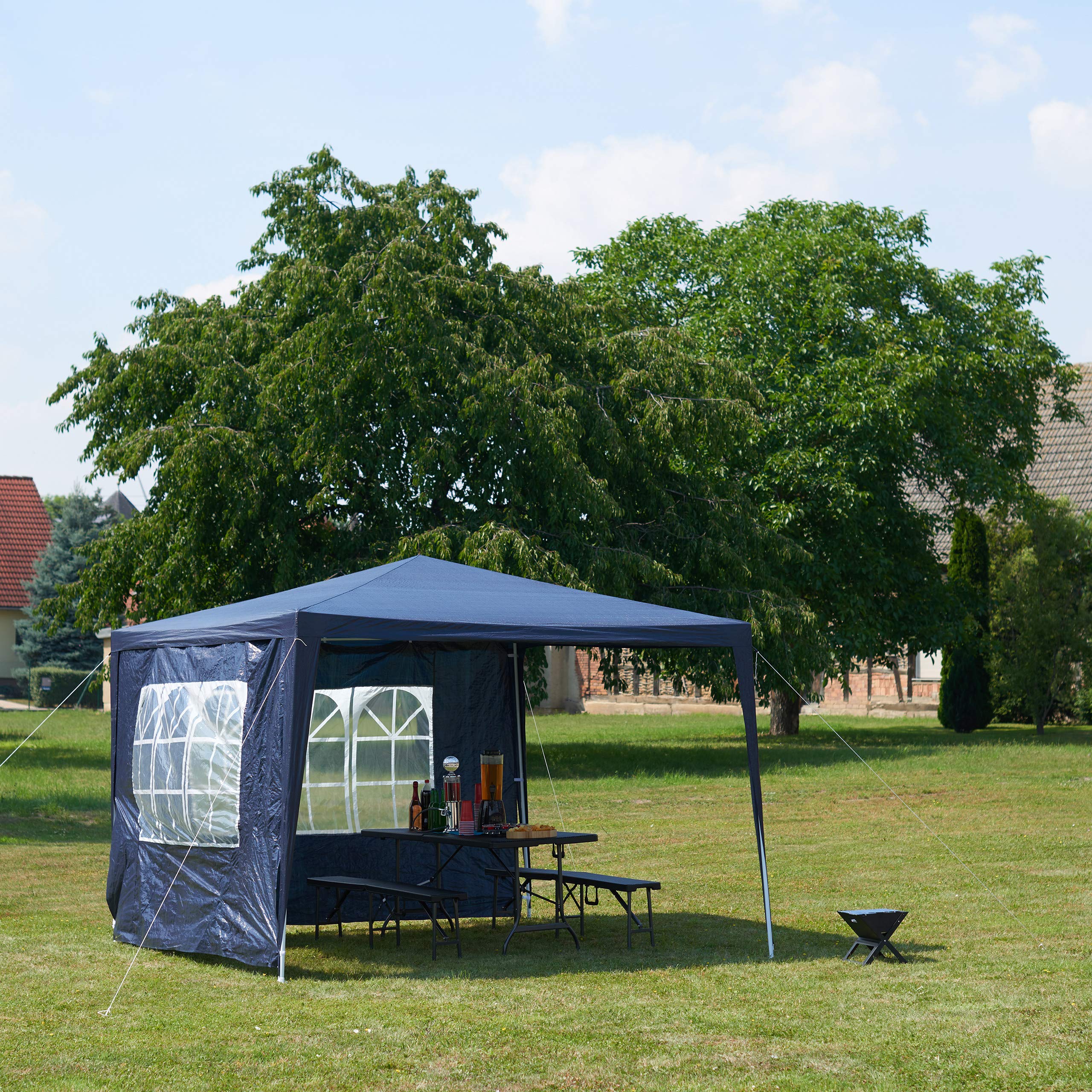 relaxdays-pavillon-3x3-m-blau-partyzelt-300-x-300-x-250-cm-mit-2-seitenw-nden image 2