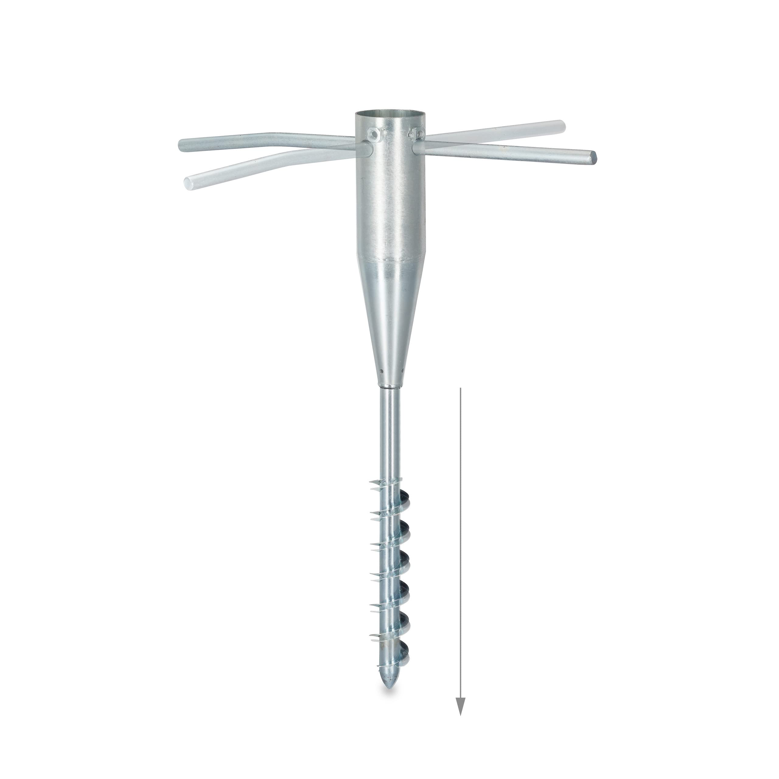relaxdays-bodenh-lse-sonnenschirm-silber-drehh-lse-stahl-verzinkt-mit-adapter-25 image 7