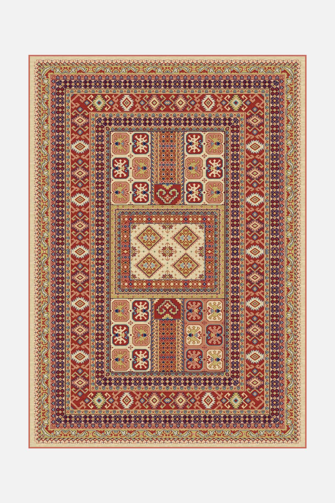 teppana-thalia-mond-teppich-waschbarer-indoor-teppich-mehrfarbig-geometrisch image 1