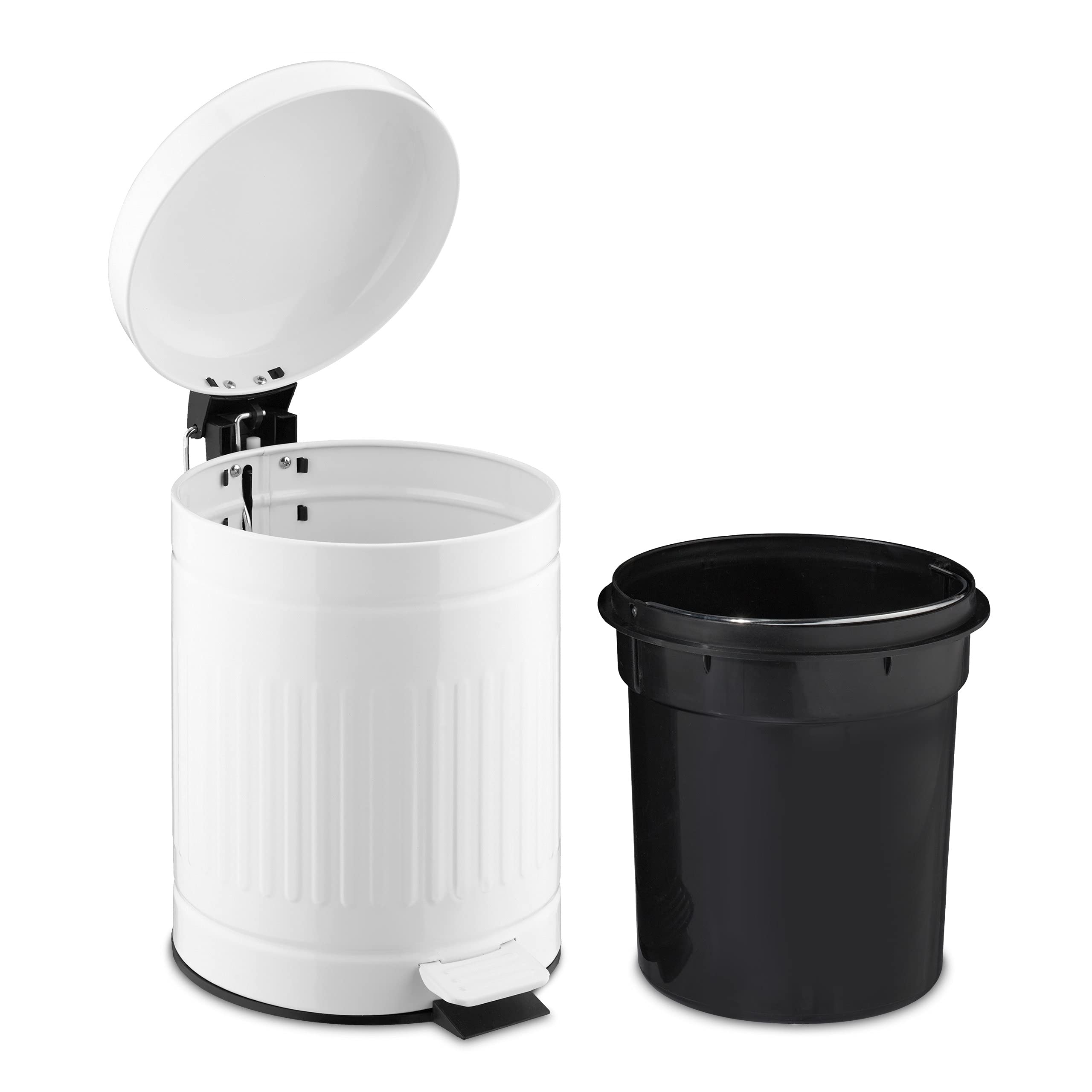 relaxdays-treteimer-5-l-wei-metall-bad-abfalleimer-mit-absenkautomatik-und-innen image 6
