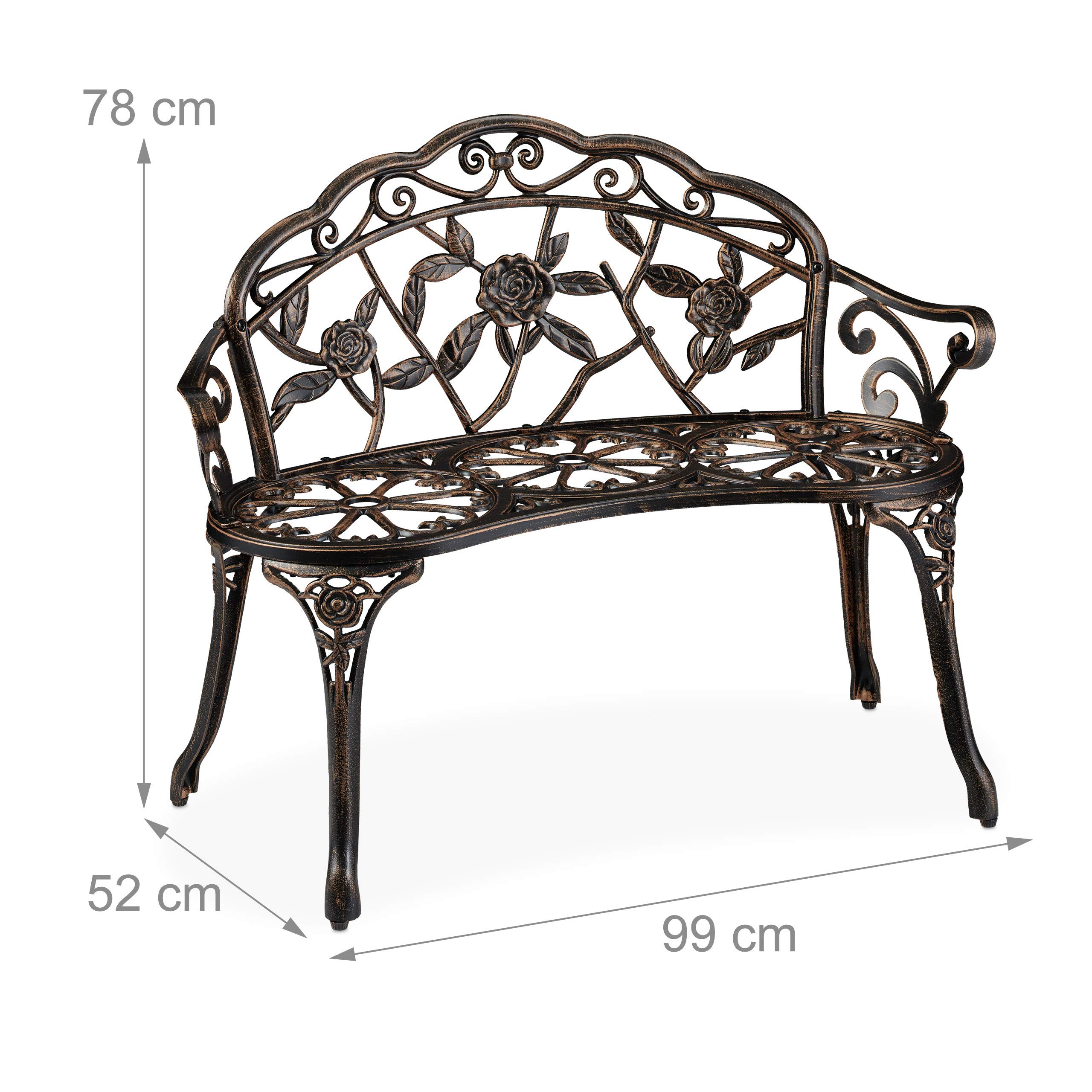 relaxdays-gartenbank-2-sitzer-78x99x52-cm-bronze-braun image 3