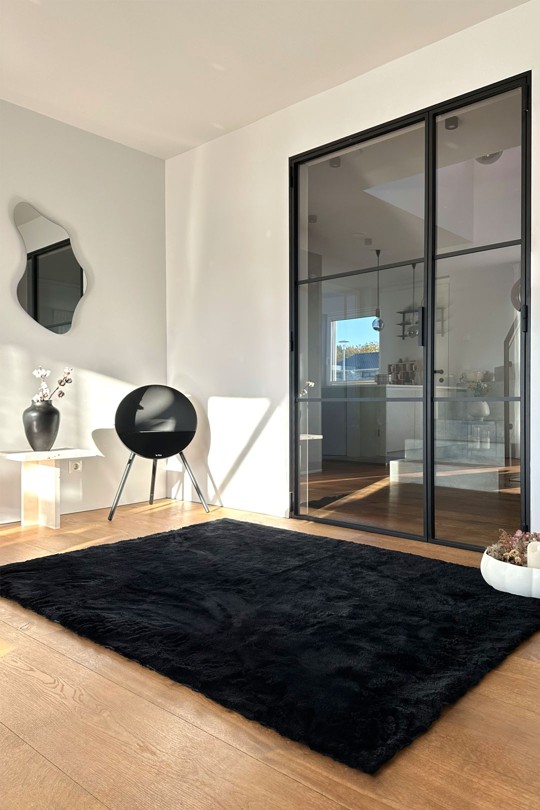 teppana-shaggy-mono-onyx-teppich-waschbarer-hochflor-schwarz image 3