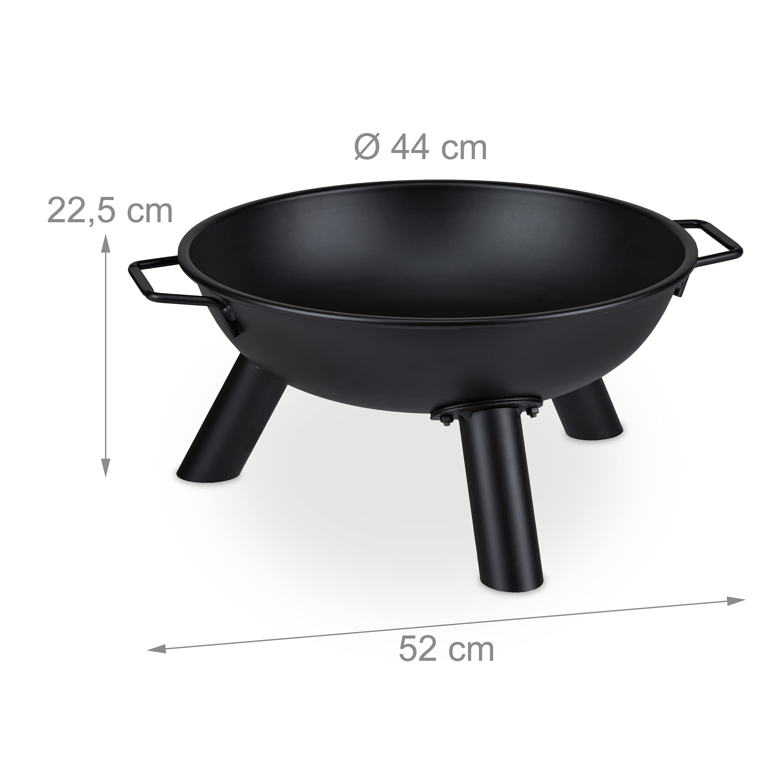 relaxdays-feuerschale-44cm-eisen-feuerkorb-mit-griffen-schwarz image 4