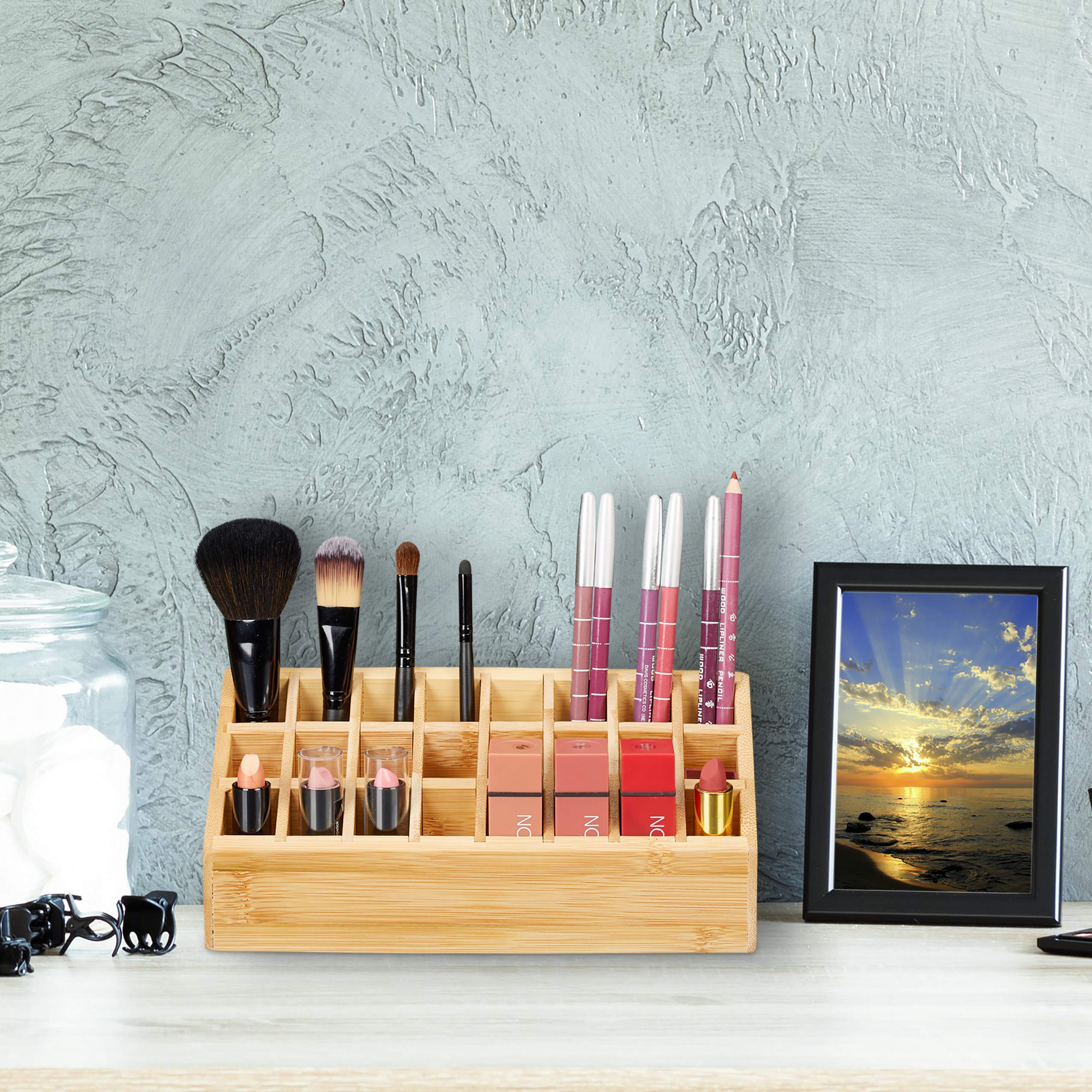 relaxdays-lippenstifthalter-aus-bambus-mit-24-f-chern-natur image 5
