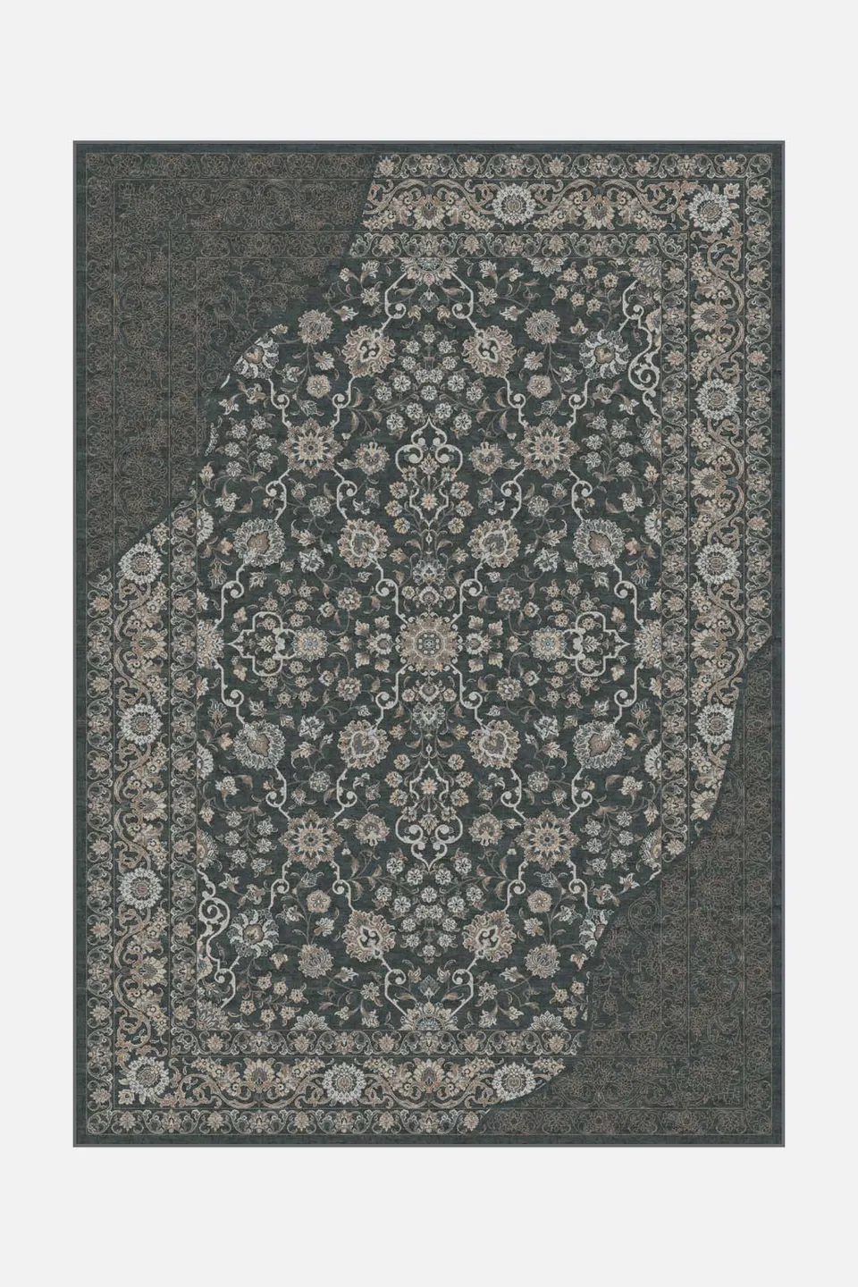 teppana-finja-grau-teppich-waschbarer-persisch-indoor-teppich-in-beige-grau image 1
